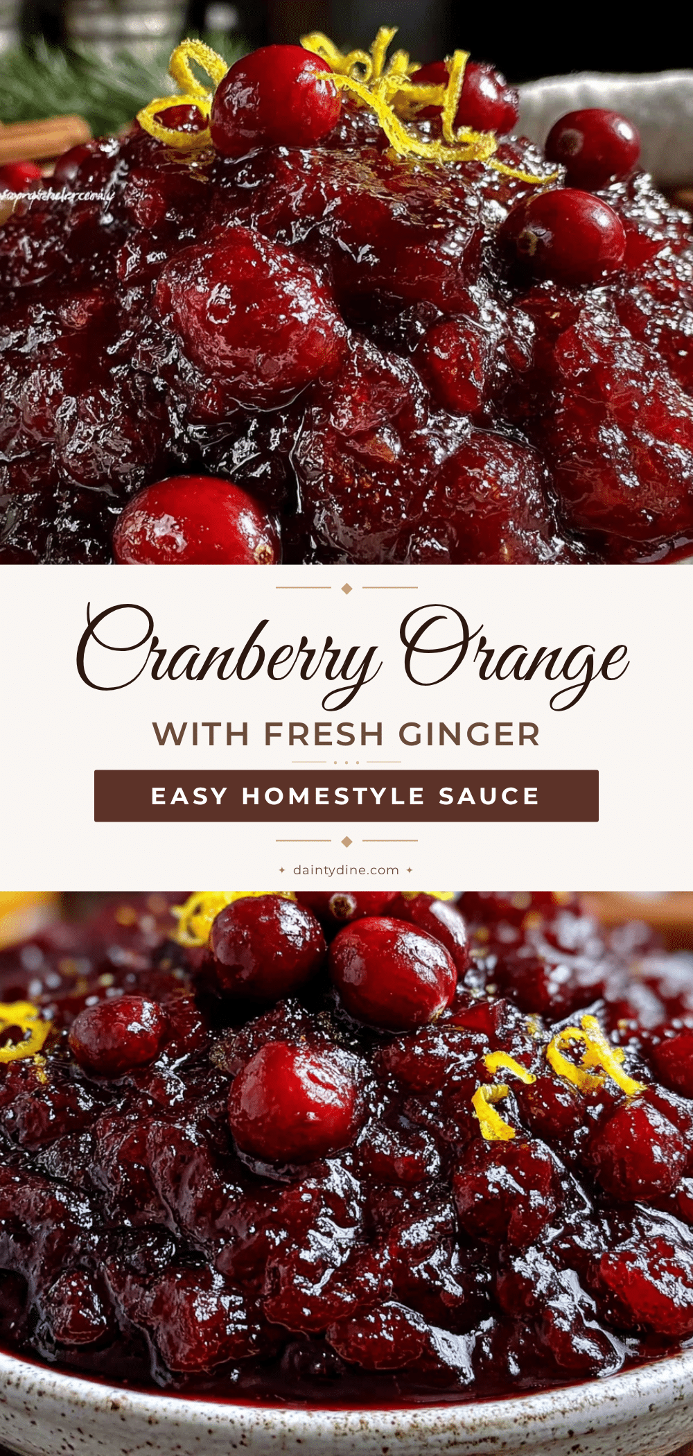 cranberry orange sauce with ginger recipe