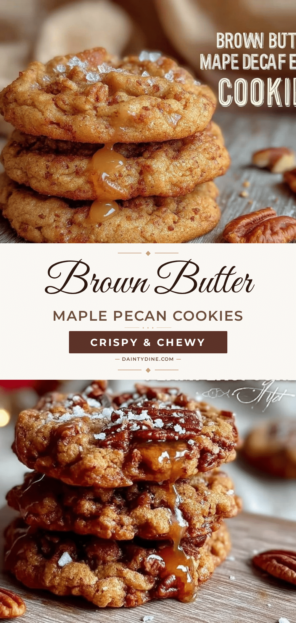 crispy brown butter maple pecan cookies recipe