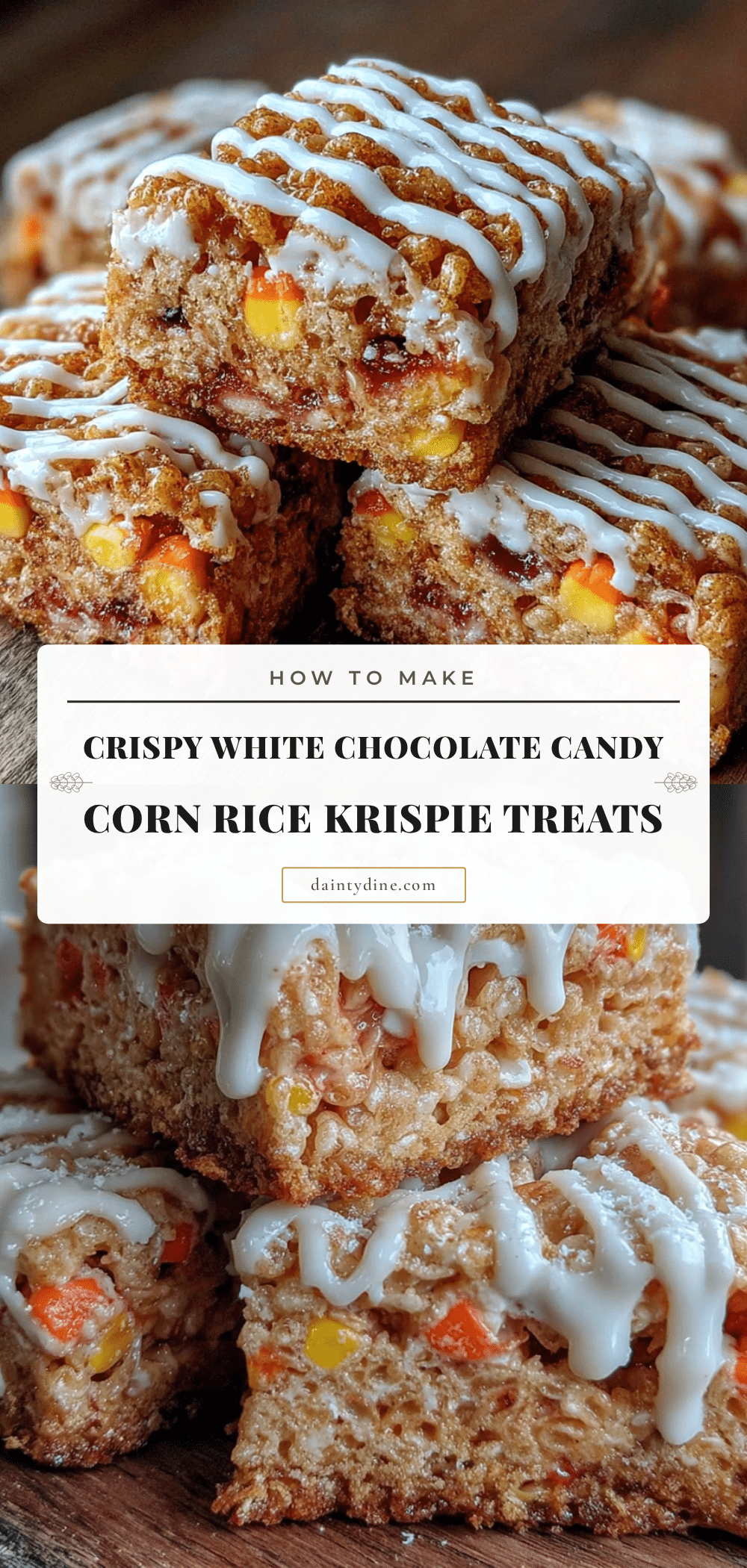 crispy candy corn rice krispie treats with white chocolate recipe