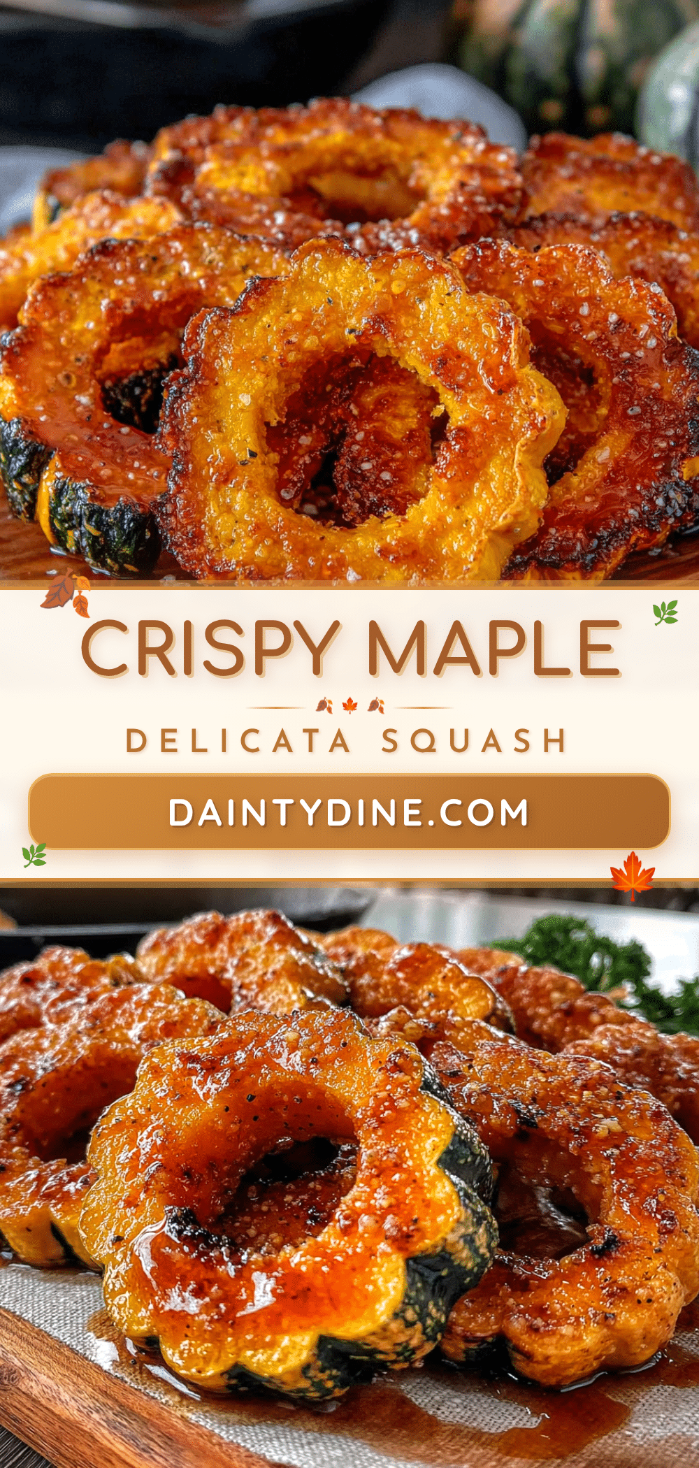crispy maple roasted delicata squash rings recipe