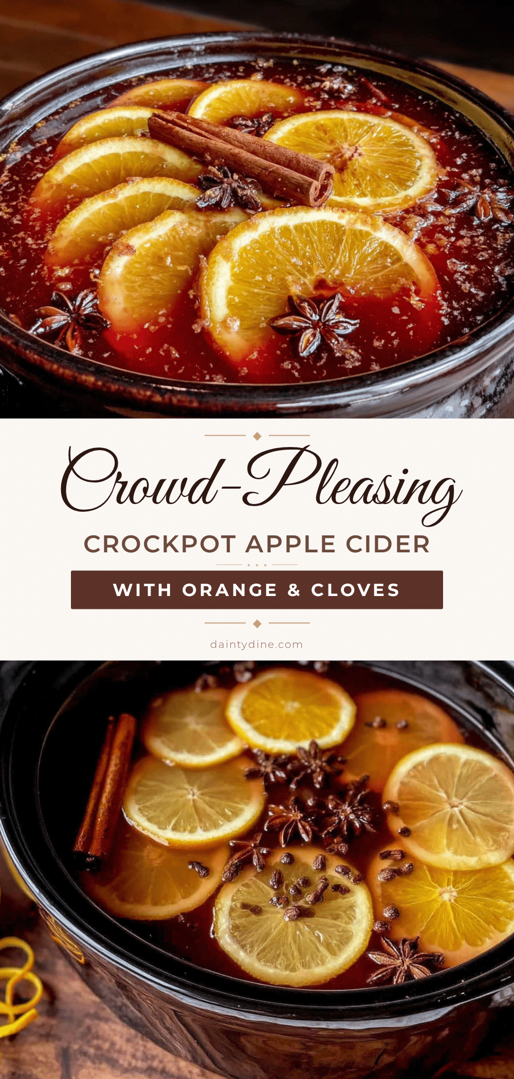 crockpot apple cider with orange and cloves recipe