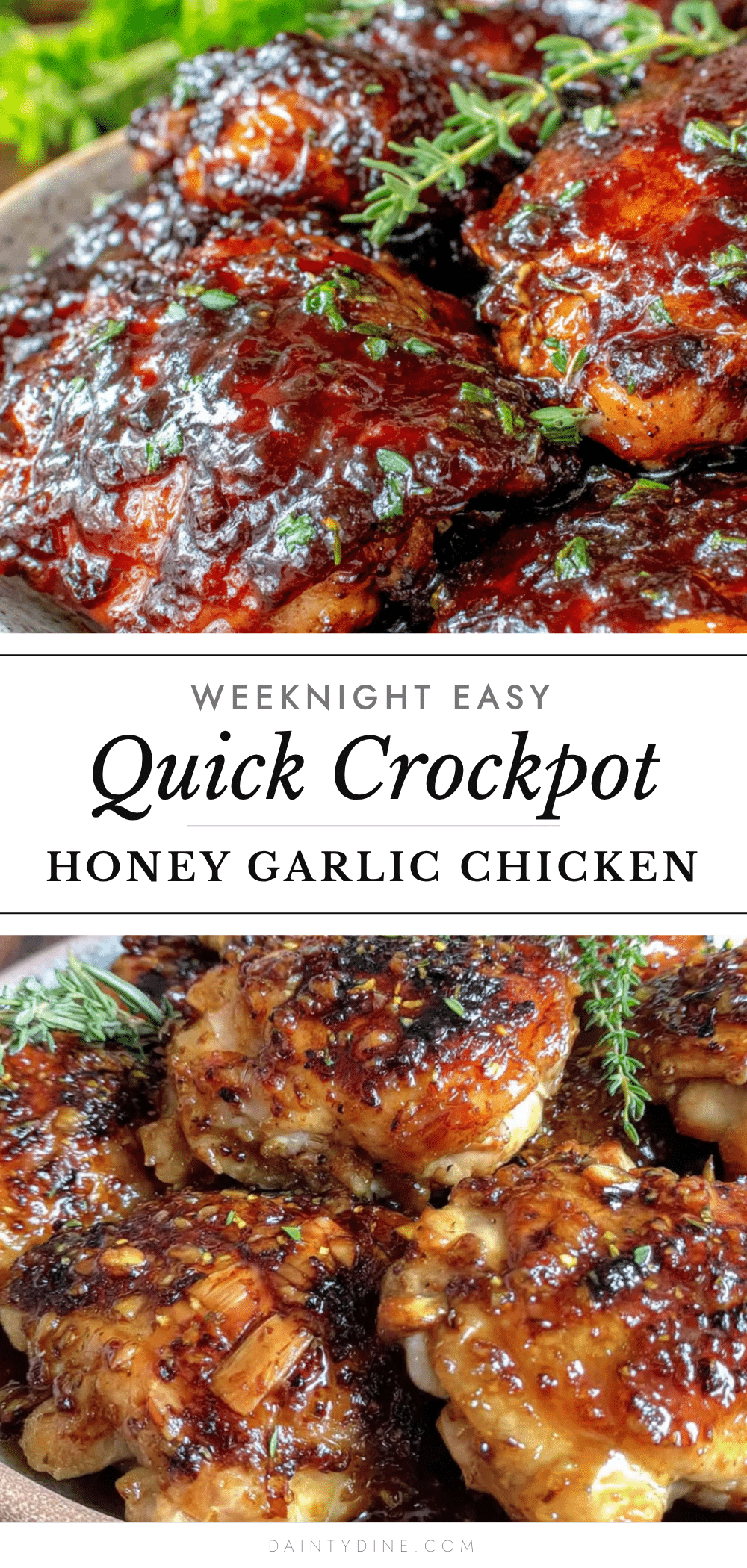 crockpot honey garlic chicken thighs recipe
