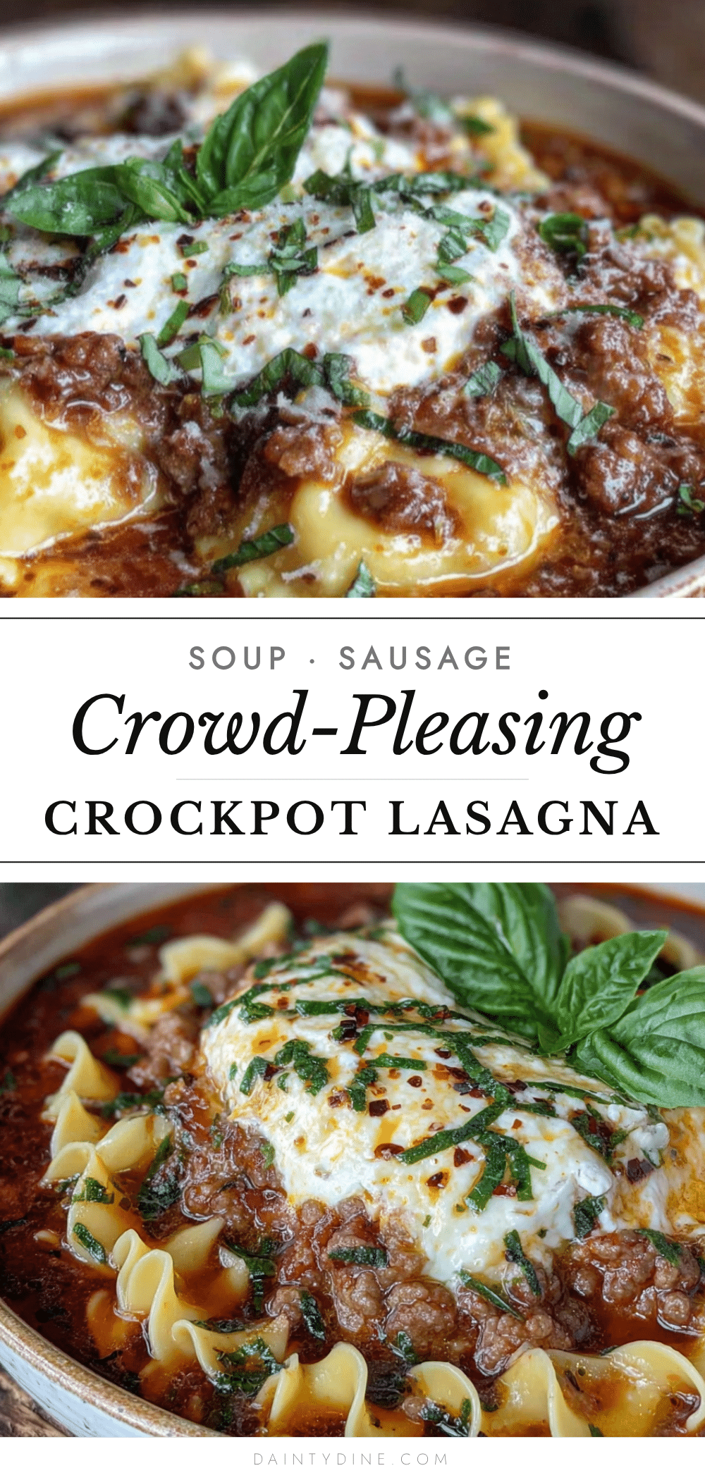 crockpot lasagna soup recipe