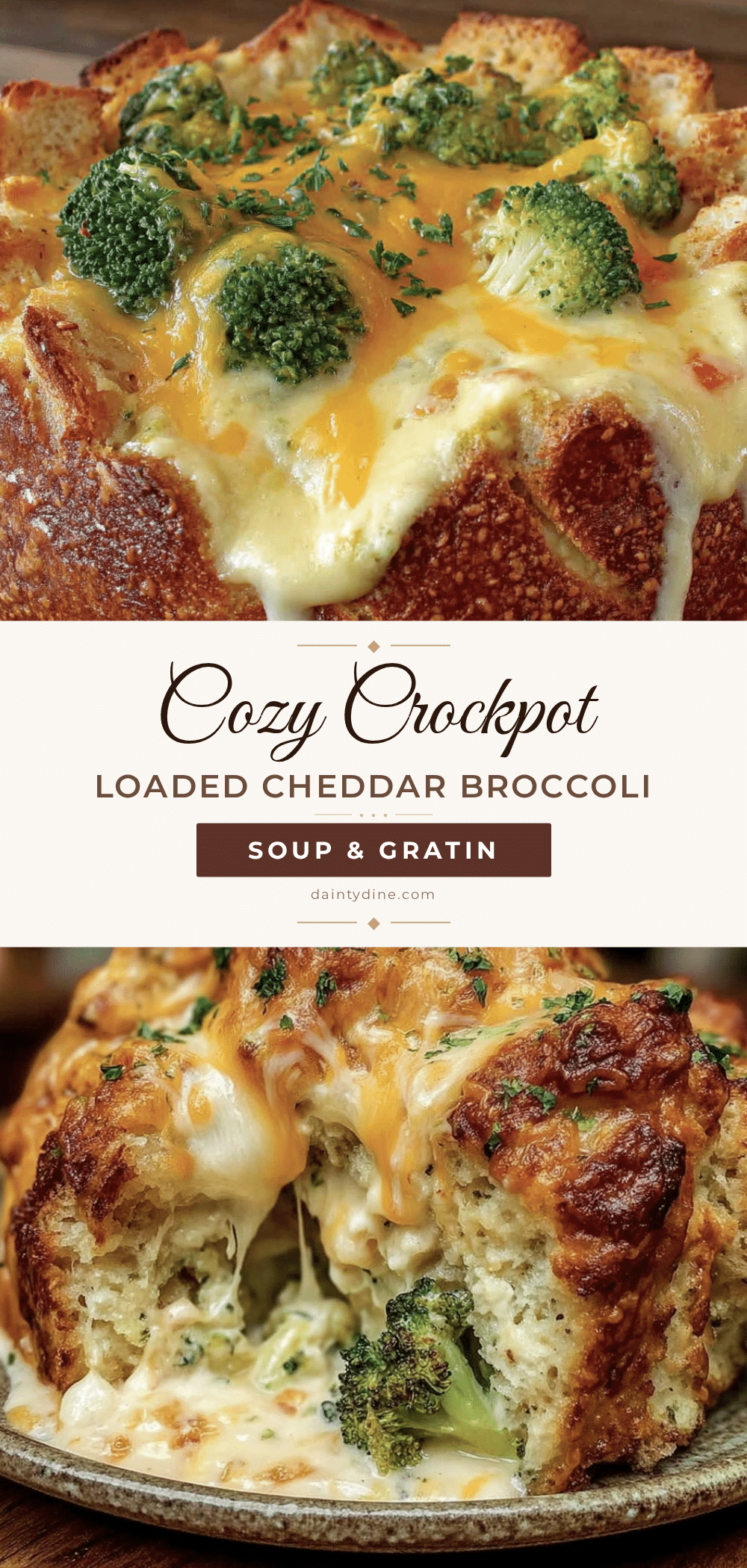 crockpot loaded cheddar broccoli soup recipe