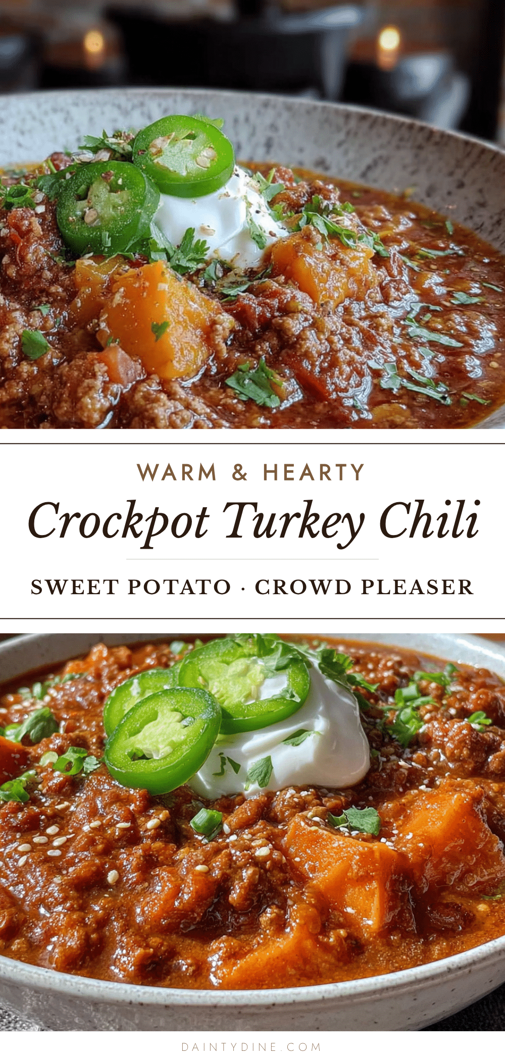 crockpot turkey chili with sweet potato recipe