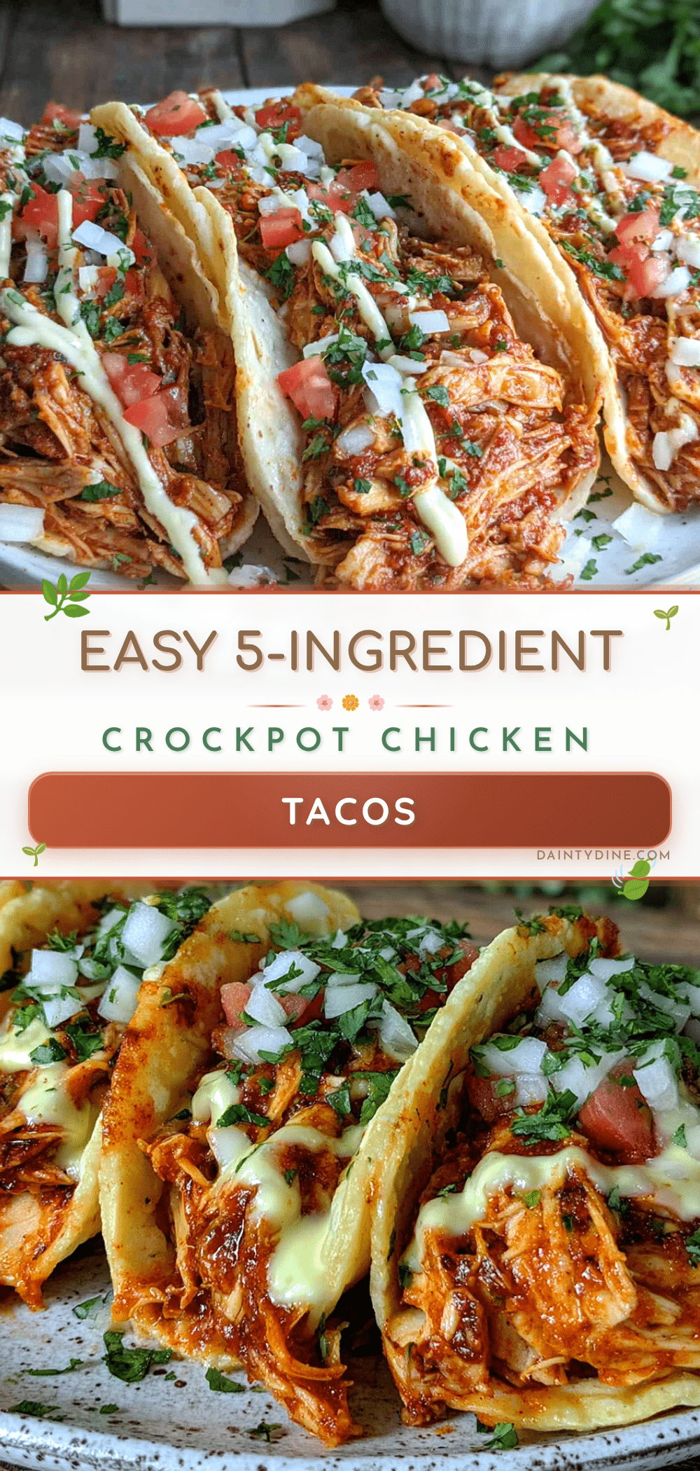 easy 5-ingredient crockpot chicken tacos recipe