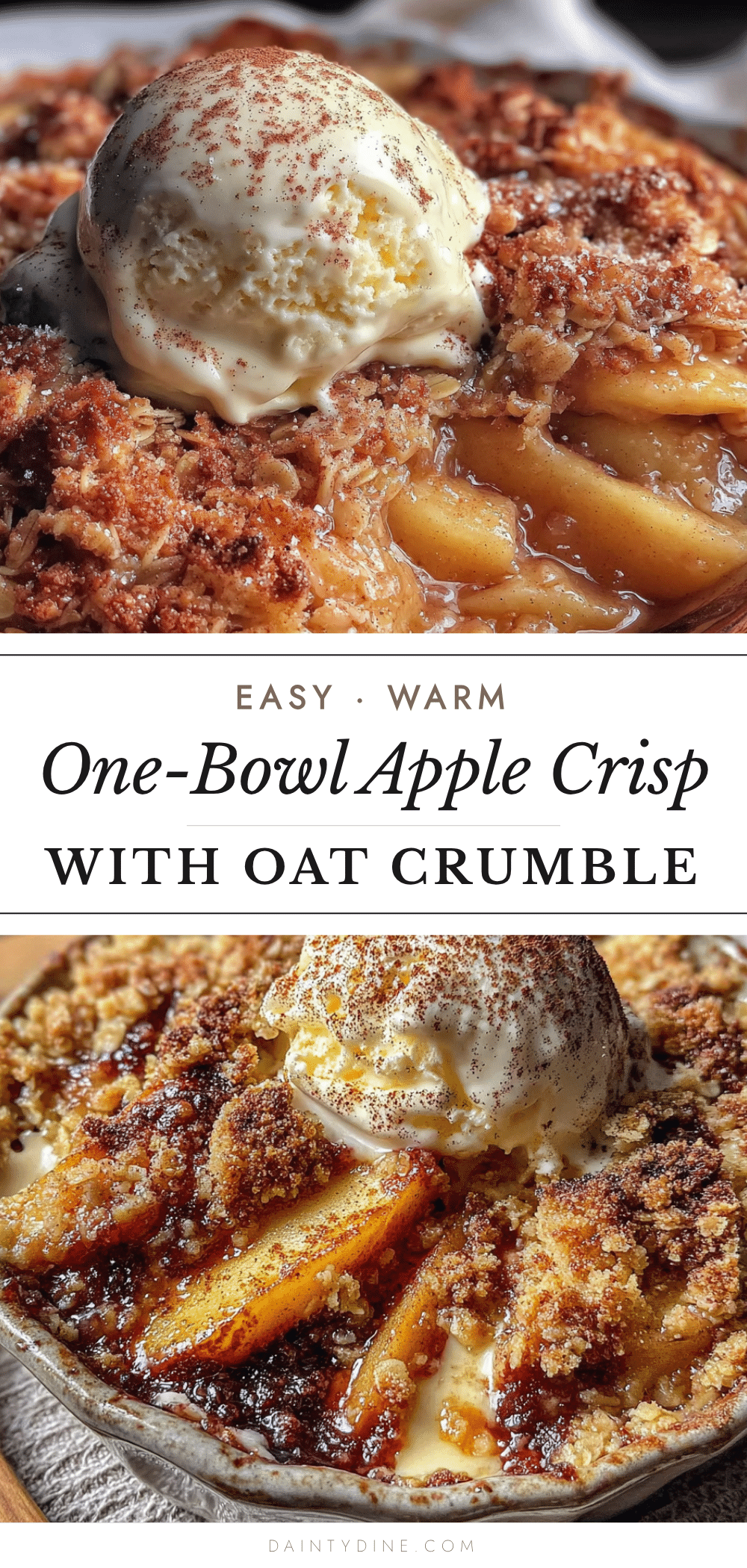 easy one-bowl apple crisp recipe