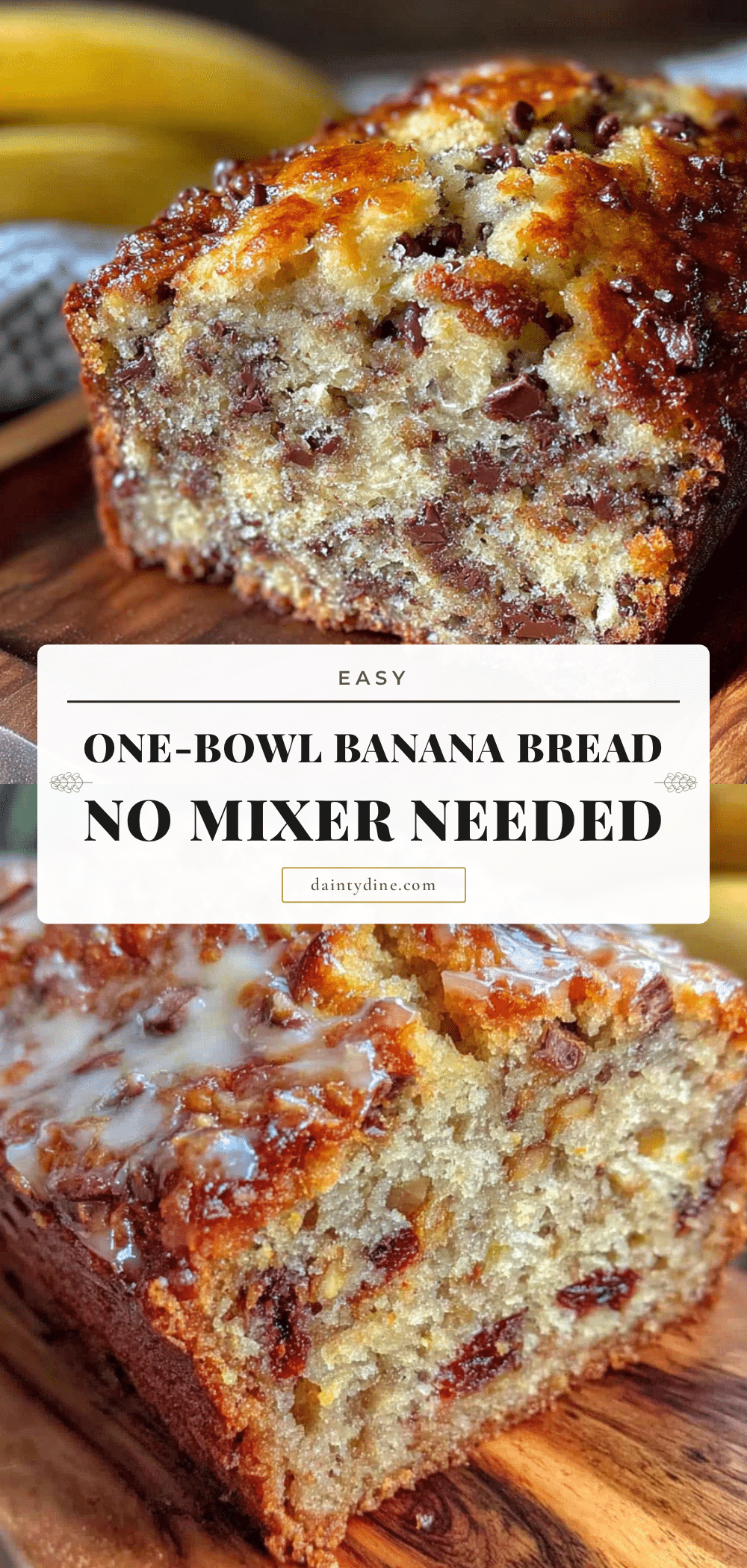 easy one-bowl banana bread recipe