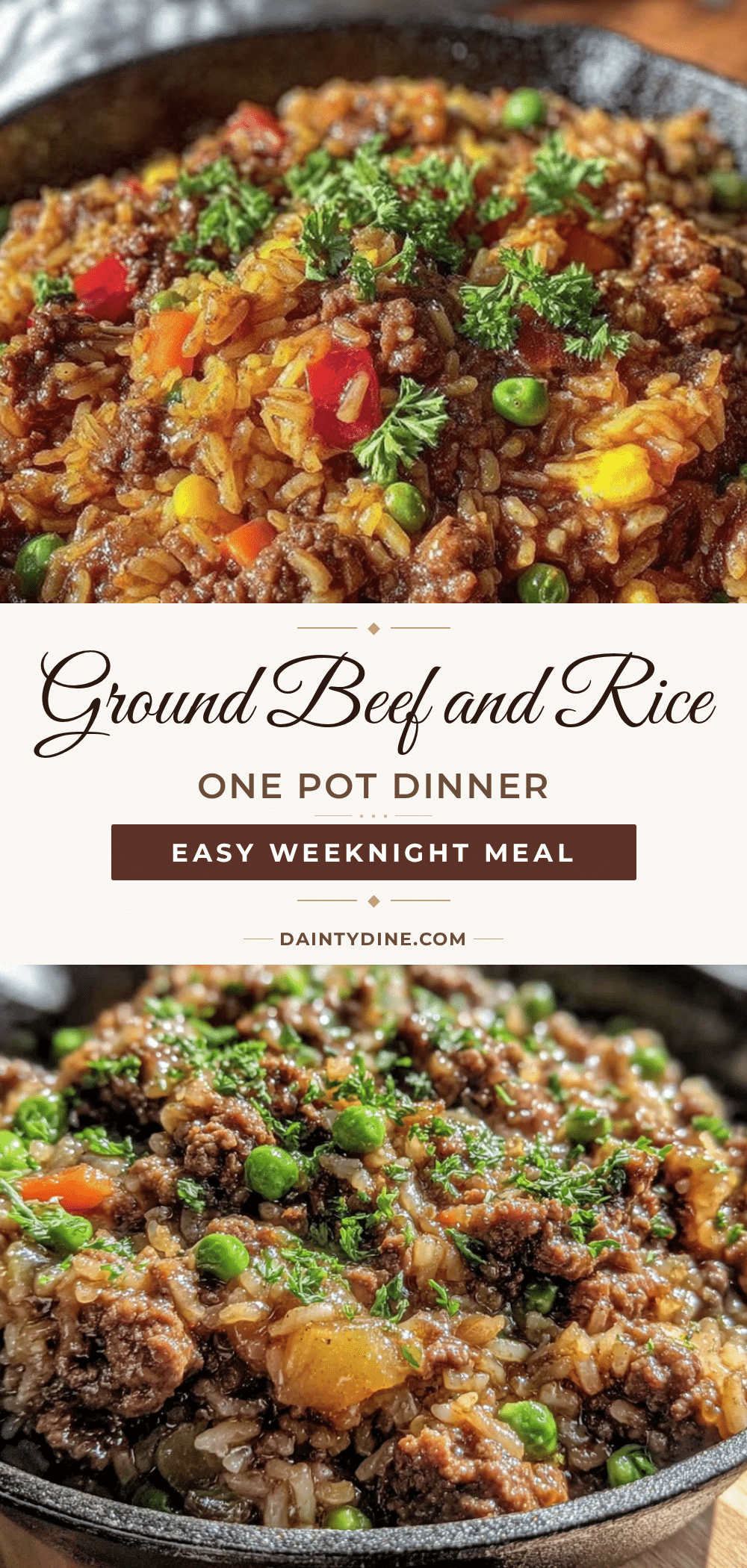 easy one pot ground beef and rice skillet recipe