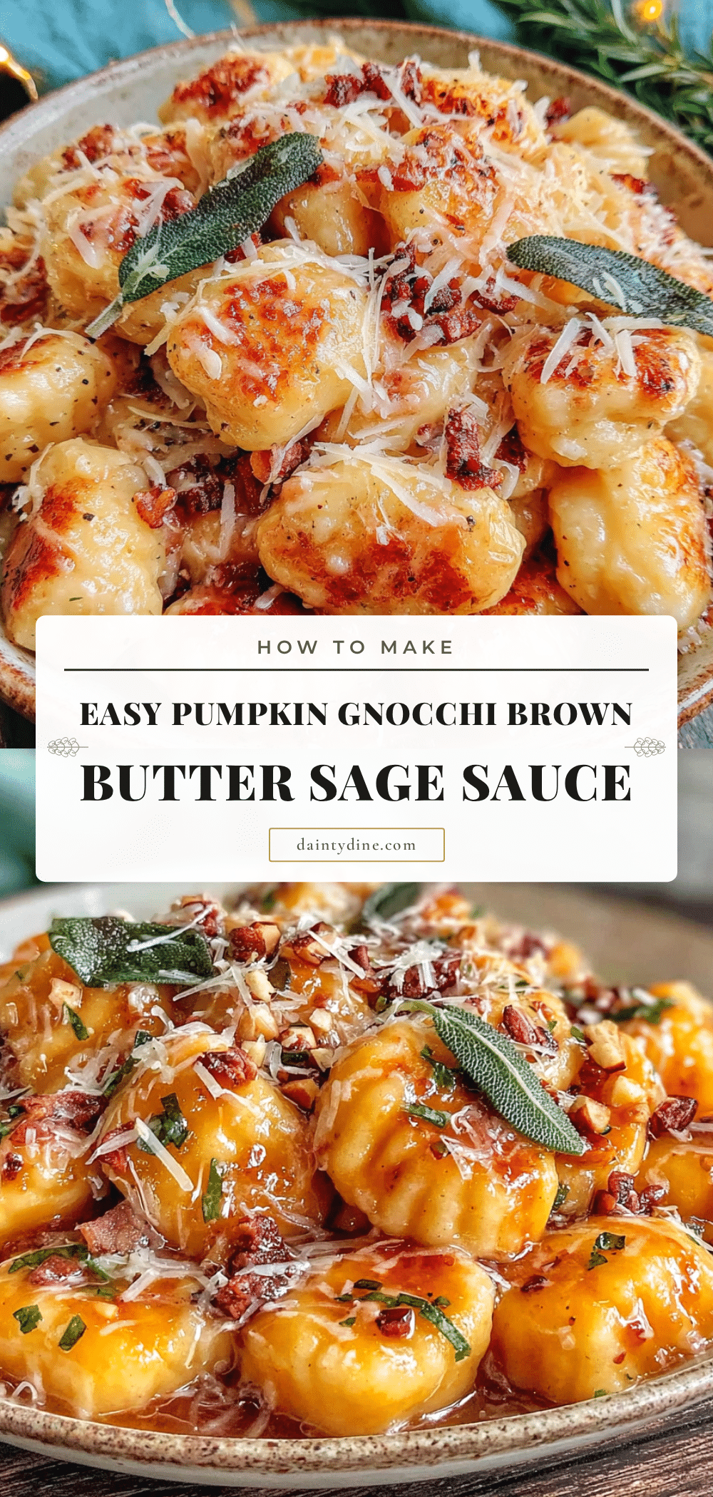 Easy Pumpkin Gnocchi with Brown Butter Sage Sauce recipe