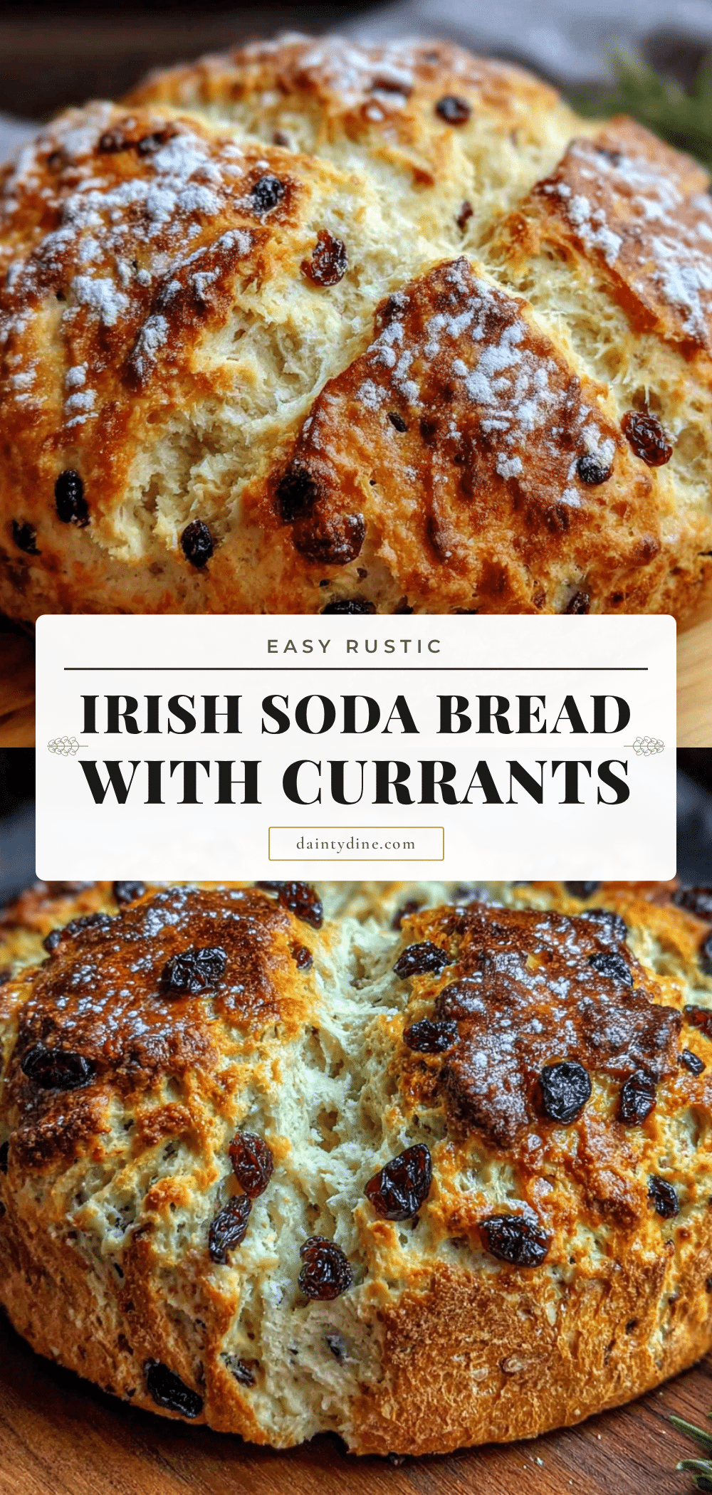 Easy Rustic Irish Soda Bread with Currants recipe