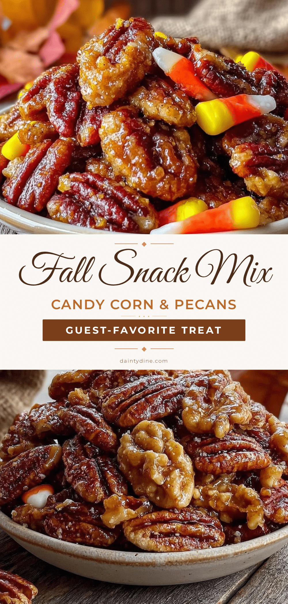 fall snack mix with candy corn and pecans recipe
