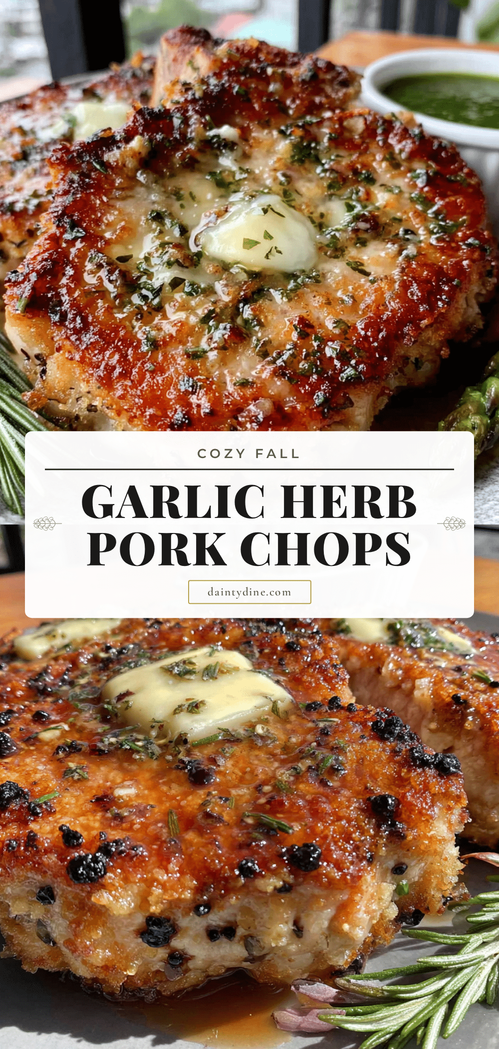 garlic herb pork chops recipe