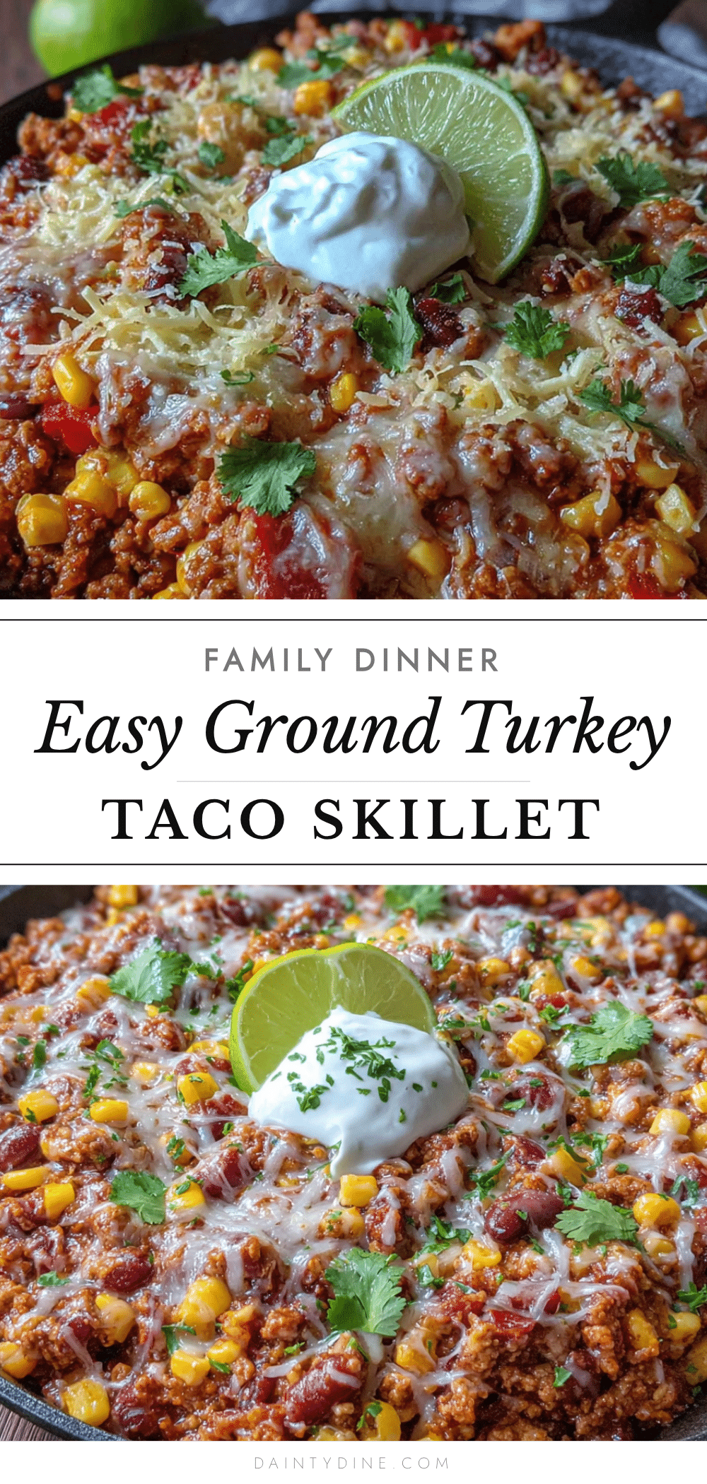 ground turkey taco skillet recipe