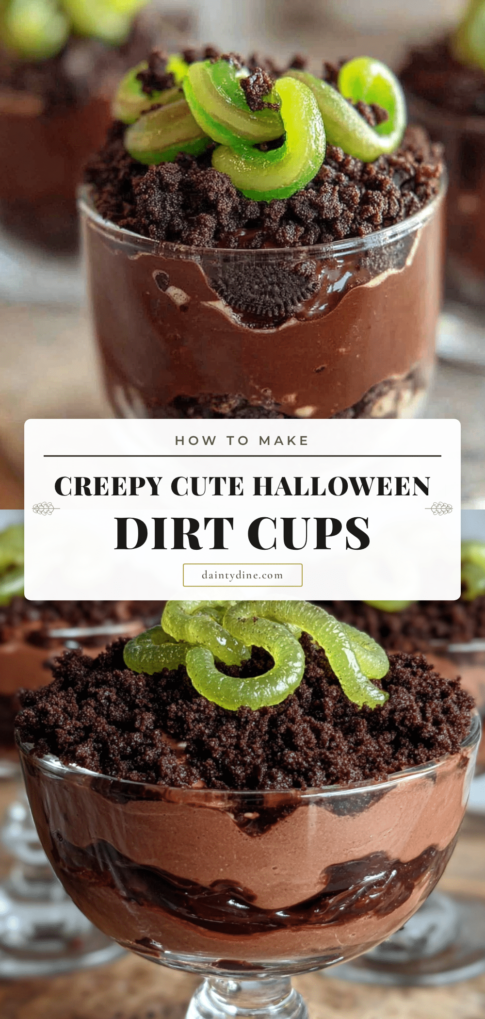 Halloween Dirt Cups recipe