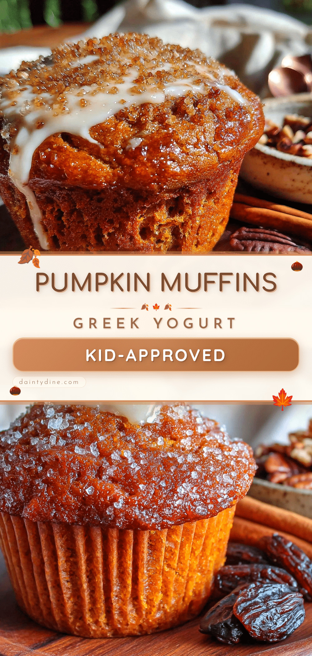 healthy Greek yogurt pumpkin muffins recipe