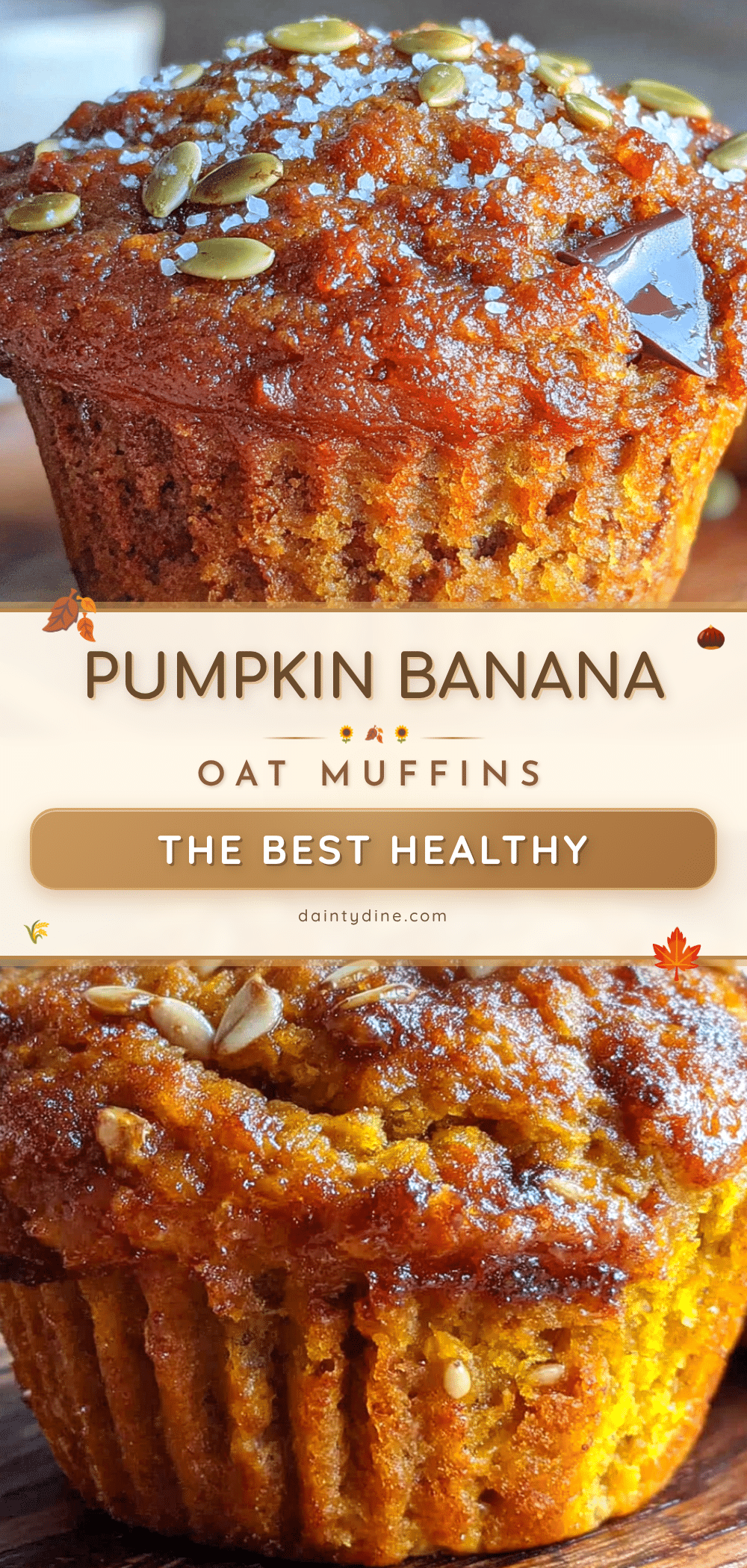 healthy pumpkin banana oat muffins recipe