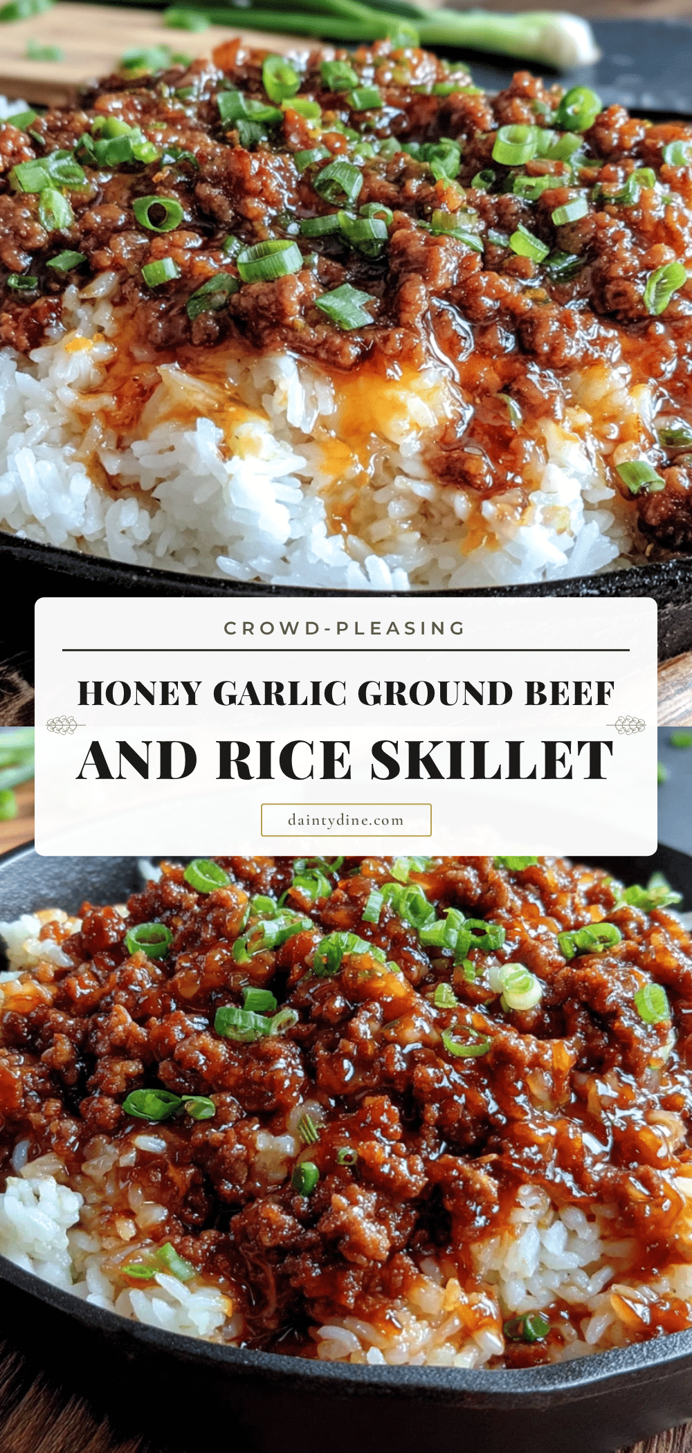honey garlic ground beef and rice recipe