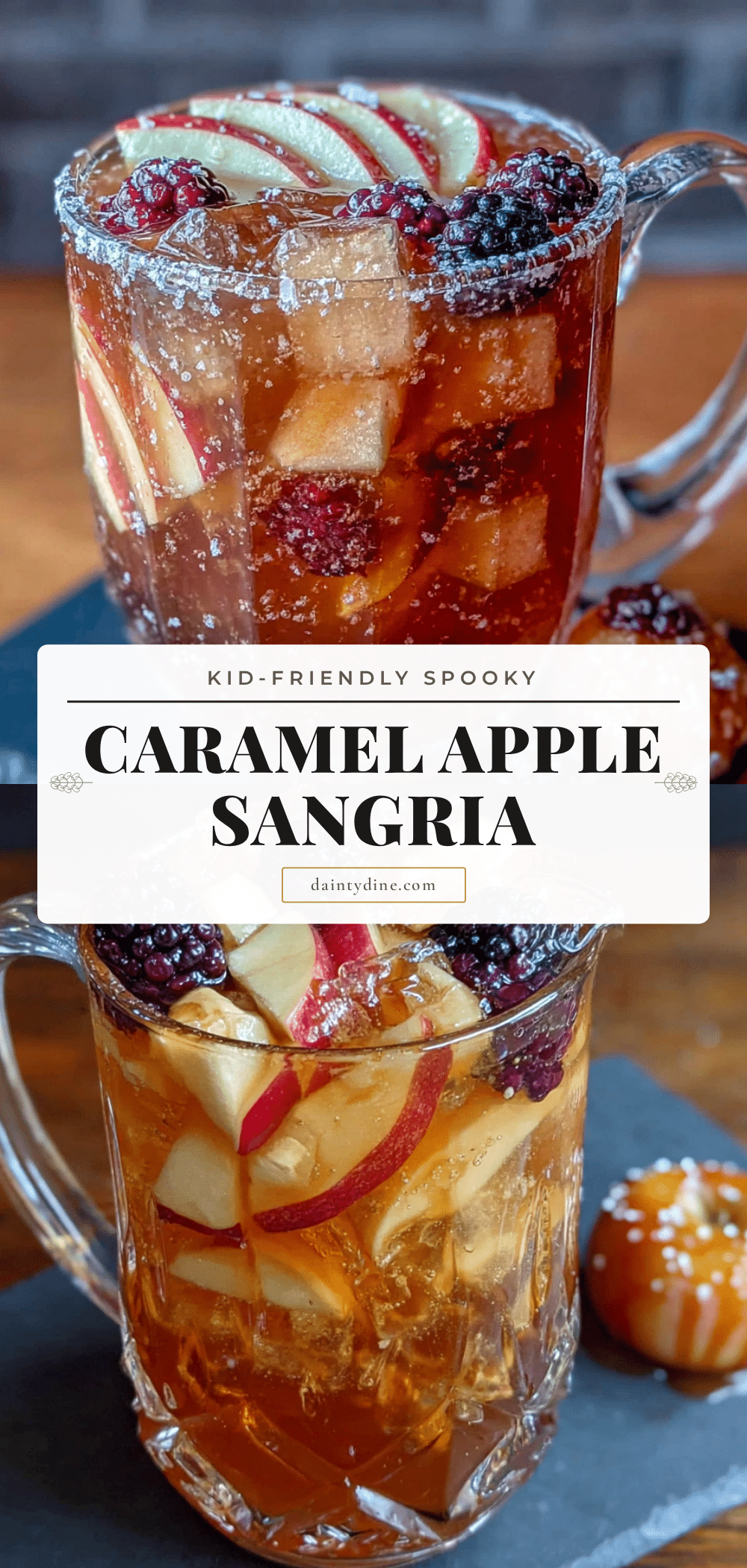 kid-friendly caramel apple sangria recipe