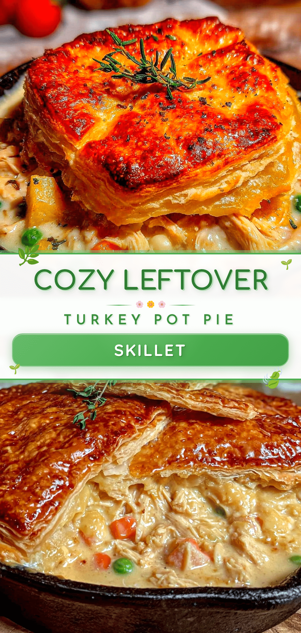 leftover turkey pot pie skillet recipe