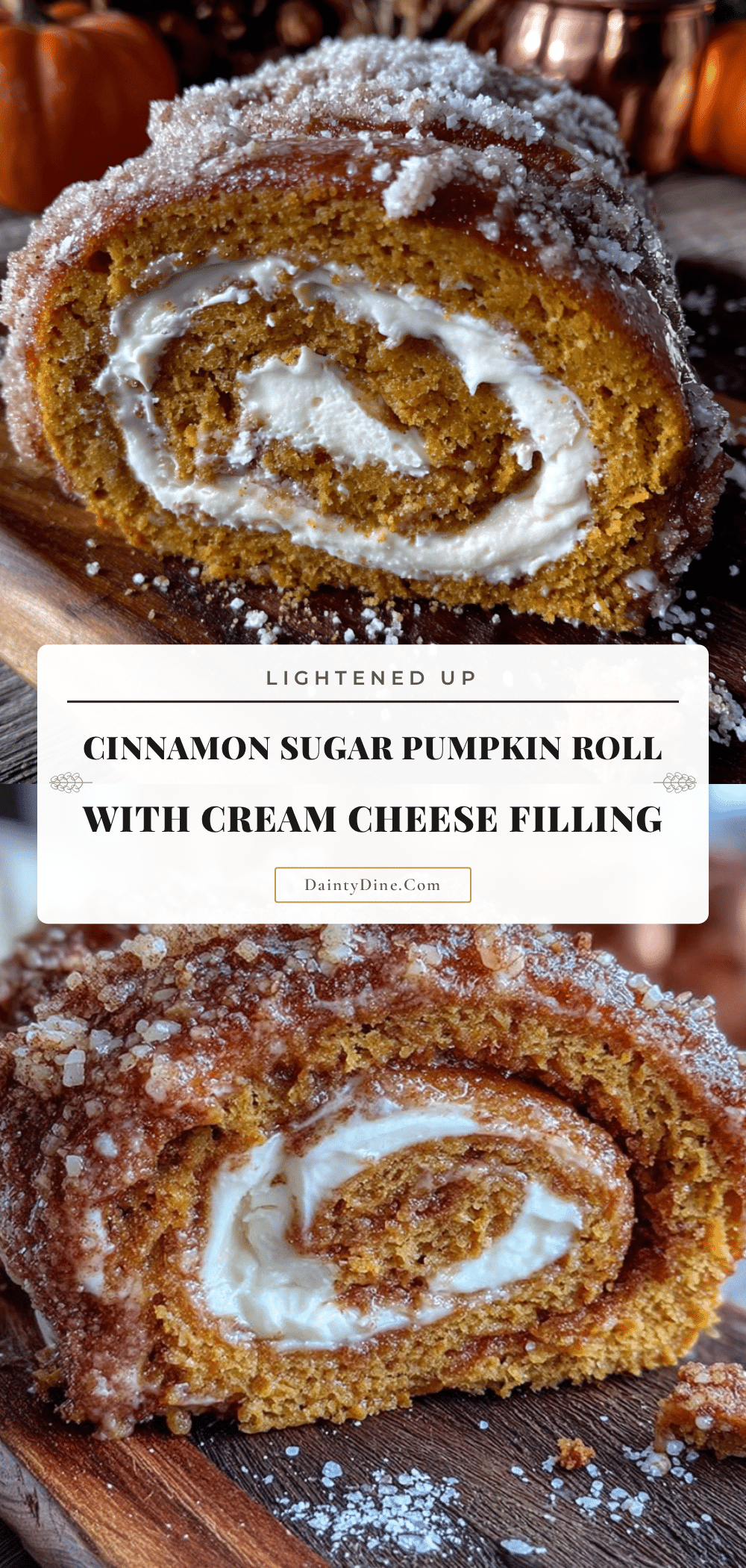 lightened up pumpkin roll with cream cheese filling recipe