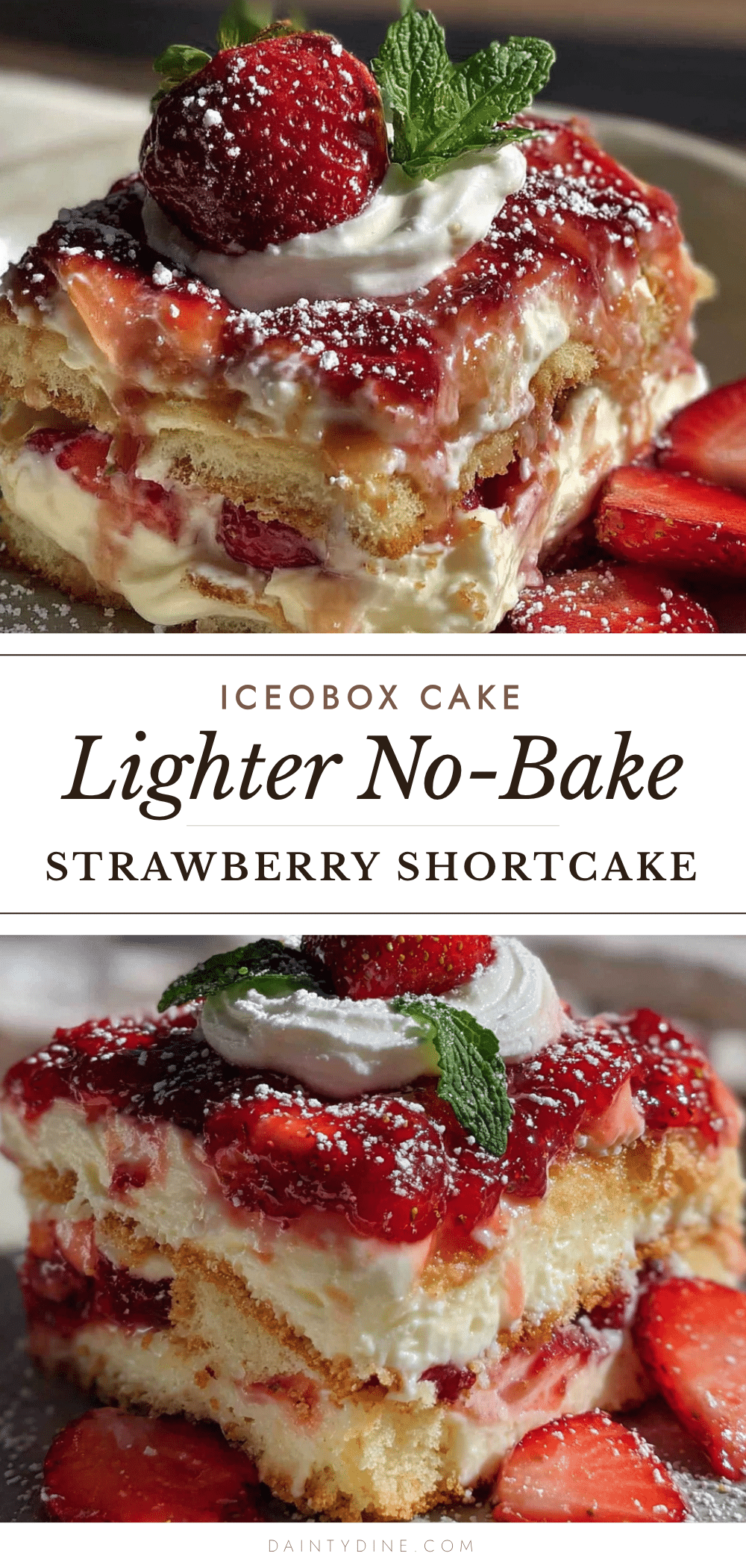 lighter no-bake strawberry shortcake icebox cake recipe