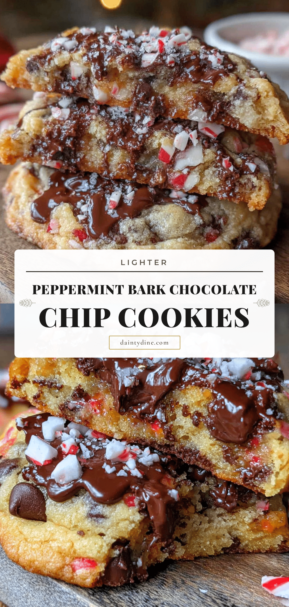 lighter peppermint bark chocolate chip cookies recipe