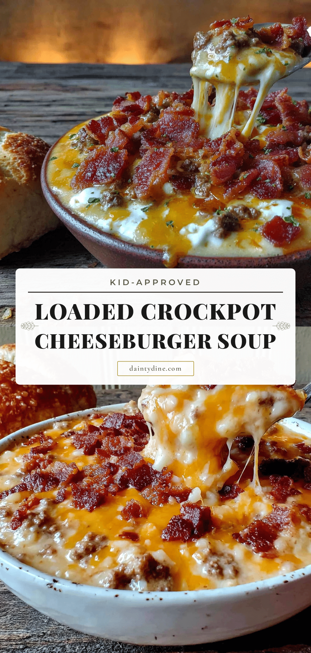 loaded crockpot cheeseburger soup recipe