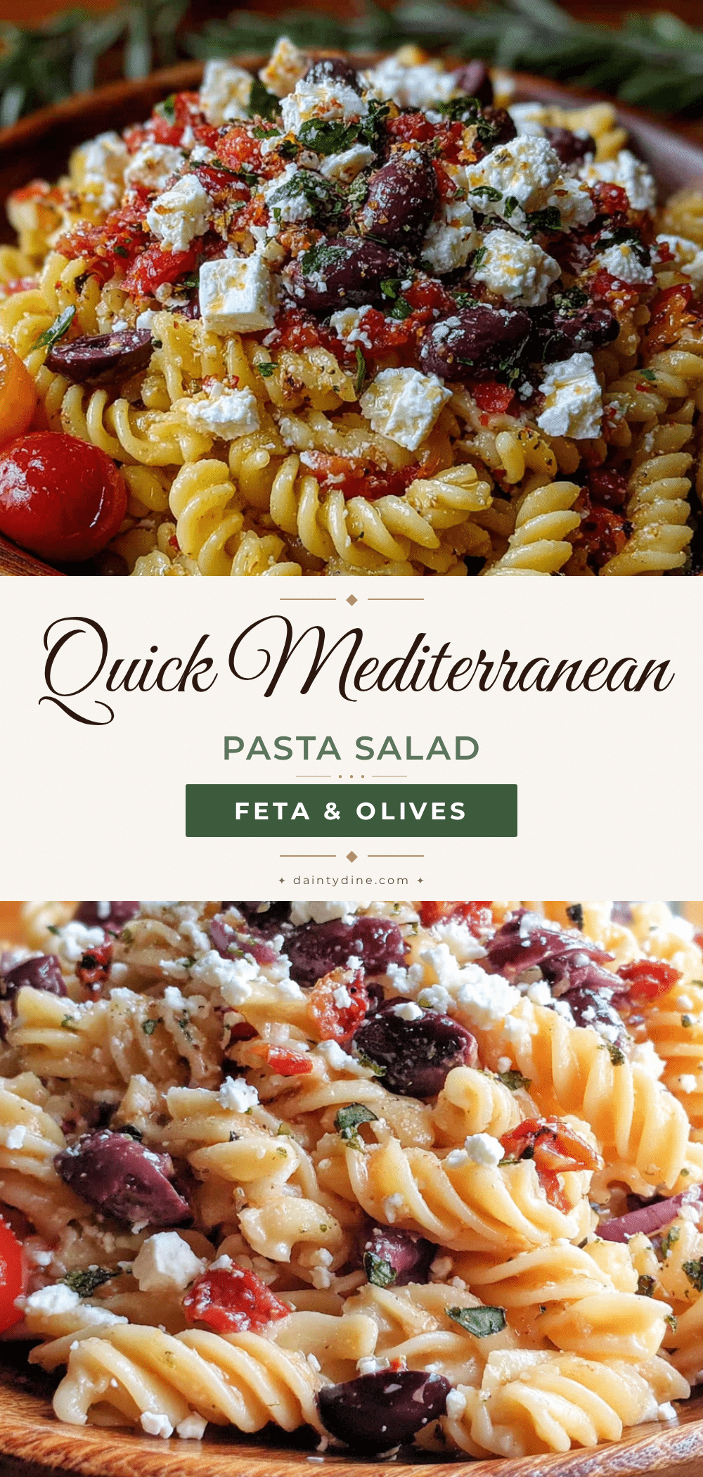 mediterranean pasta salad recipe