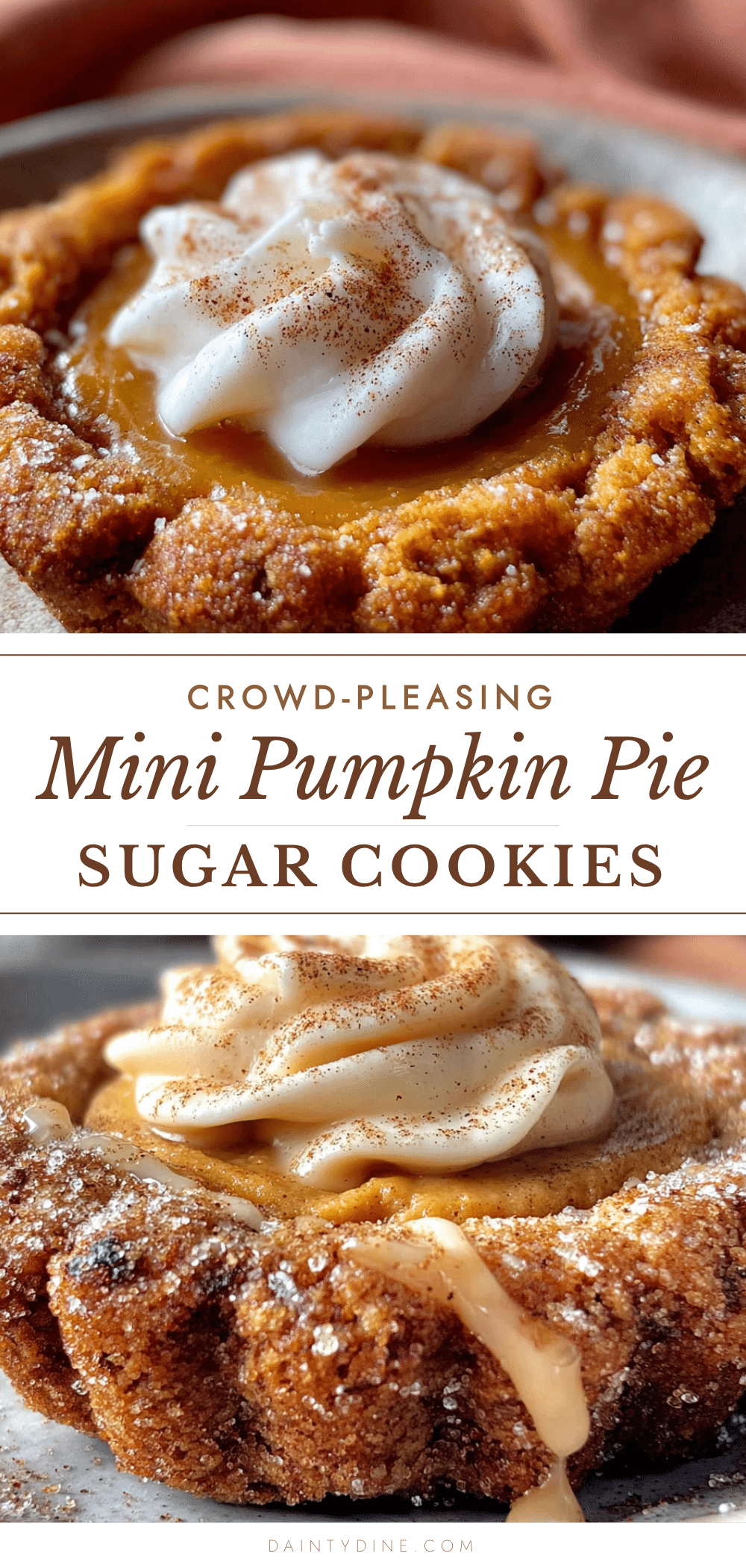 mini pumpkin pie sugar cookies recipe