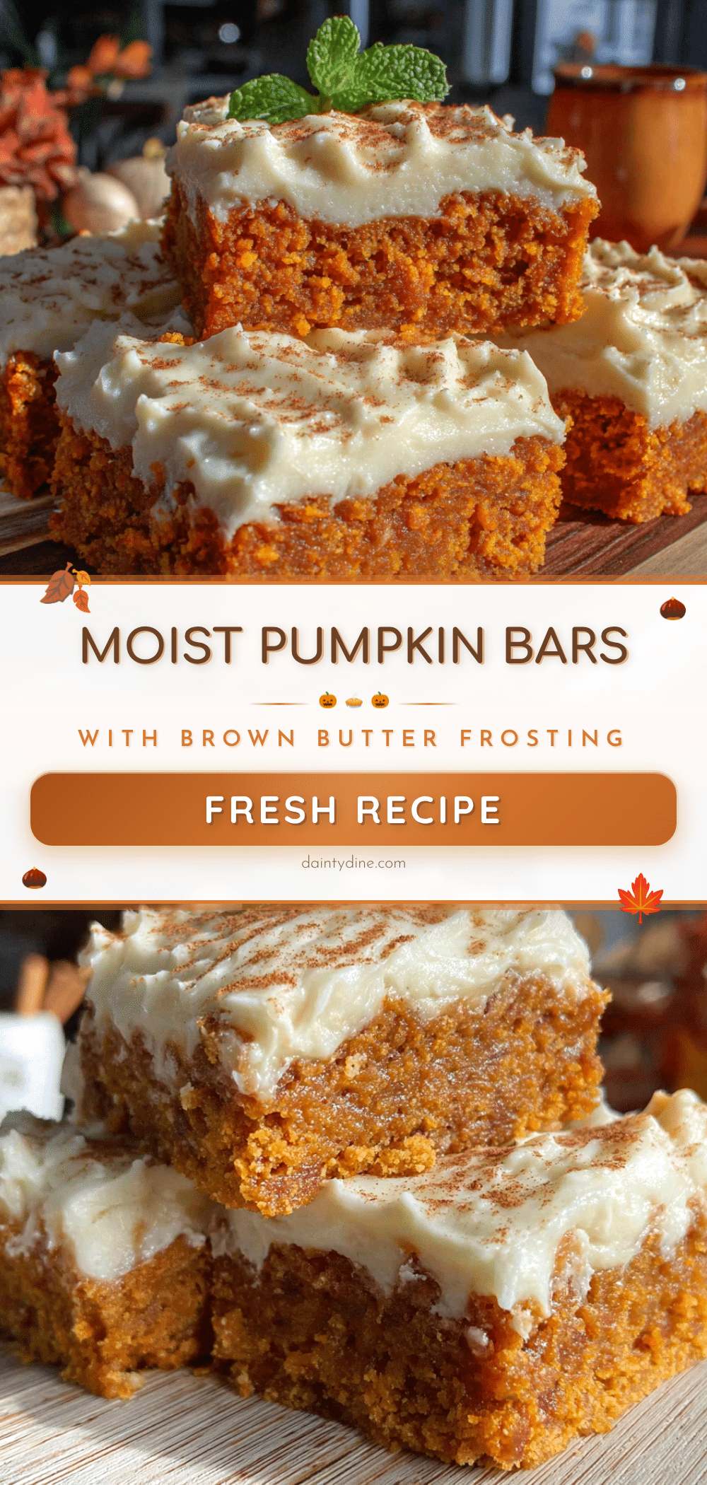 moist pumpkin bars recipe
