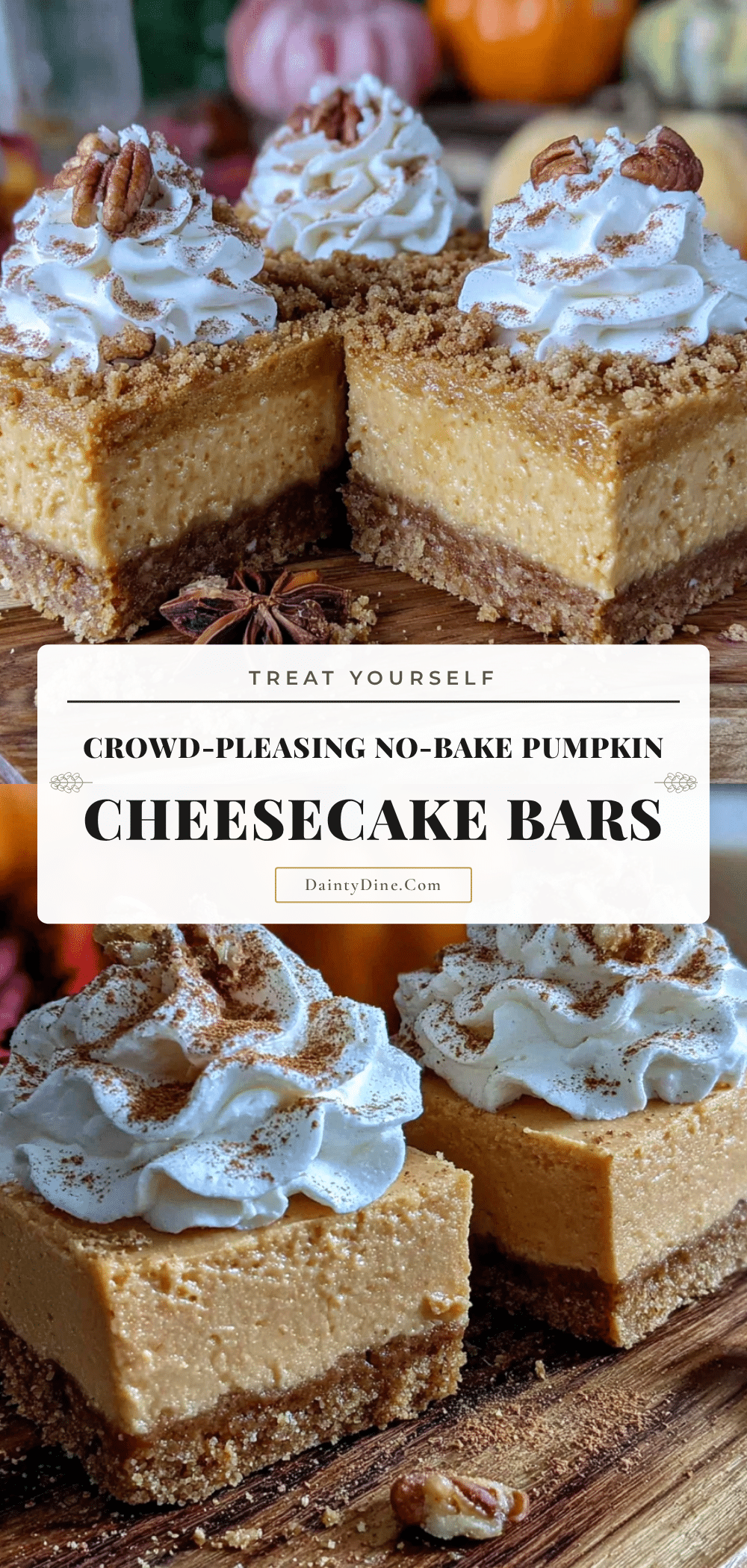 no-bake pumpkin cheesecake bars recipe