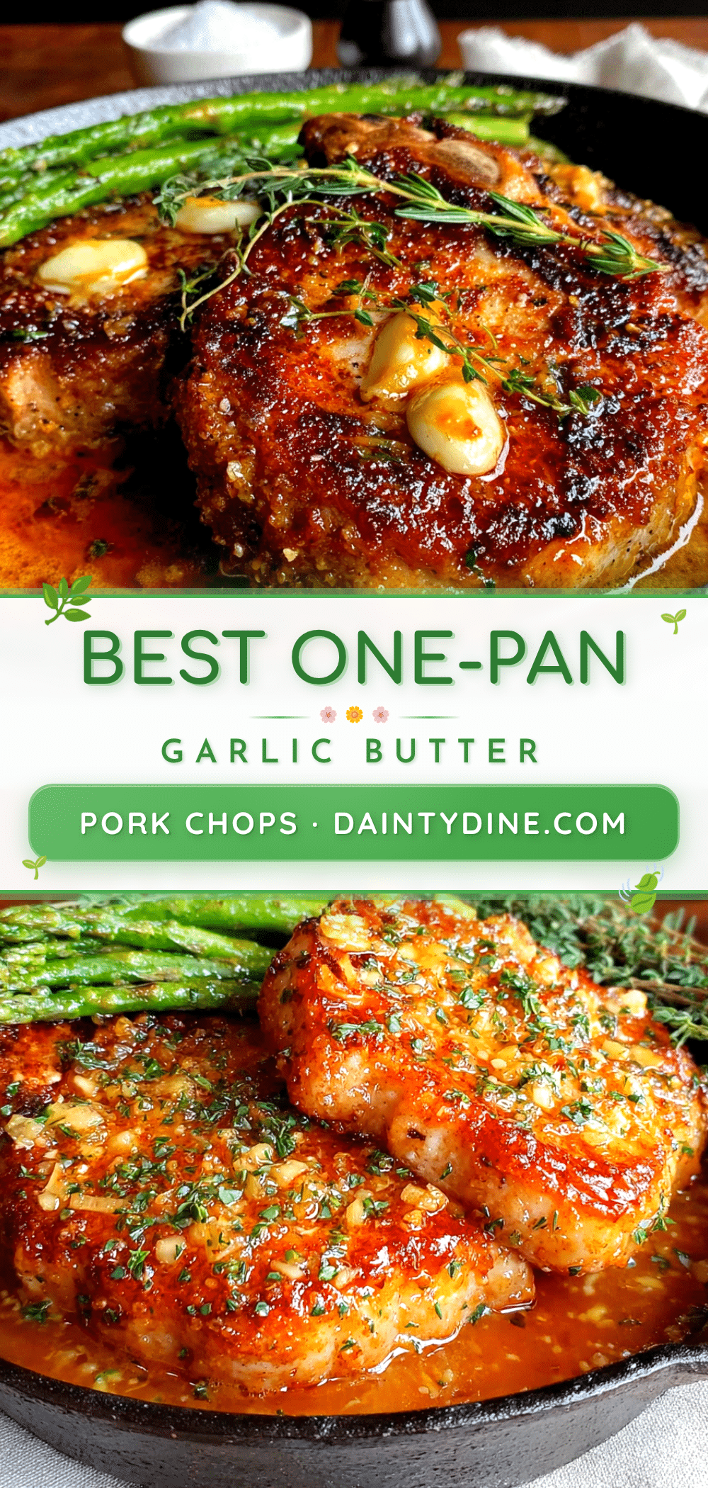 one-pan garlic butter pork chops recipe