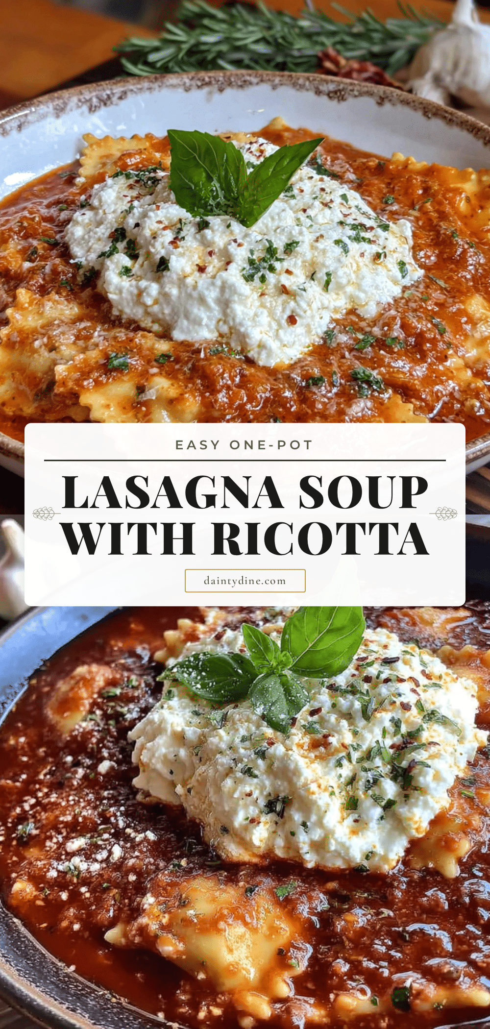 one-pot lasagna soup with ricotta recipe