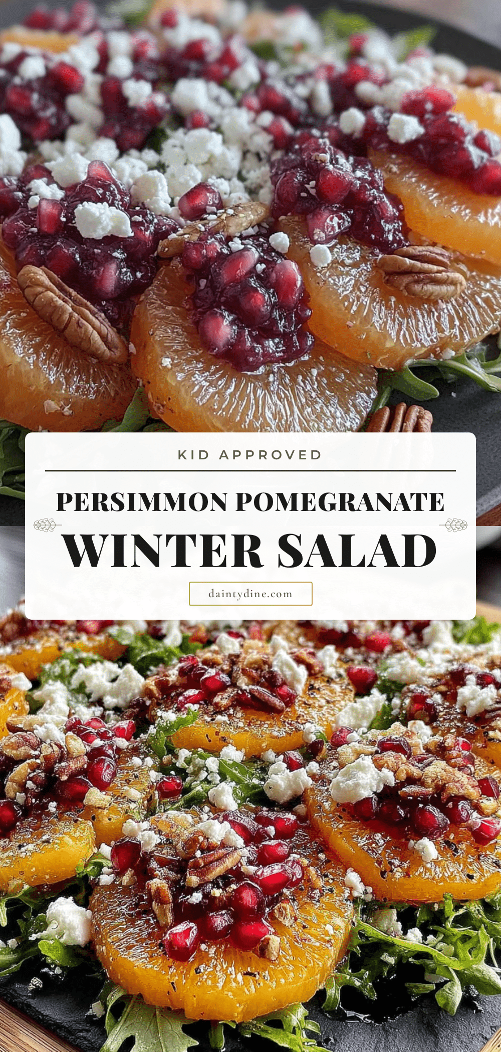 persimmon pomegranate winter salad recipe