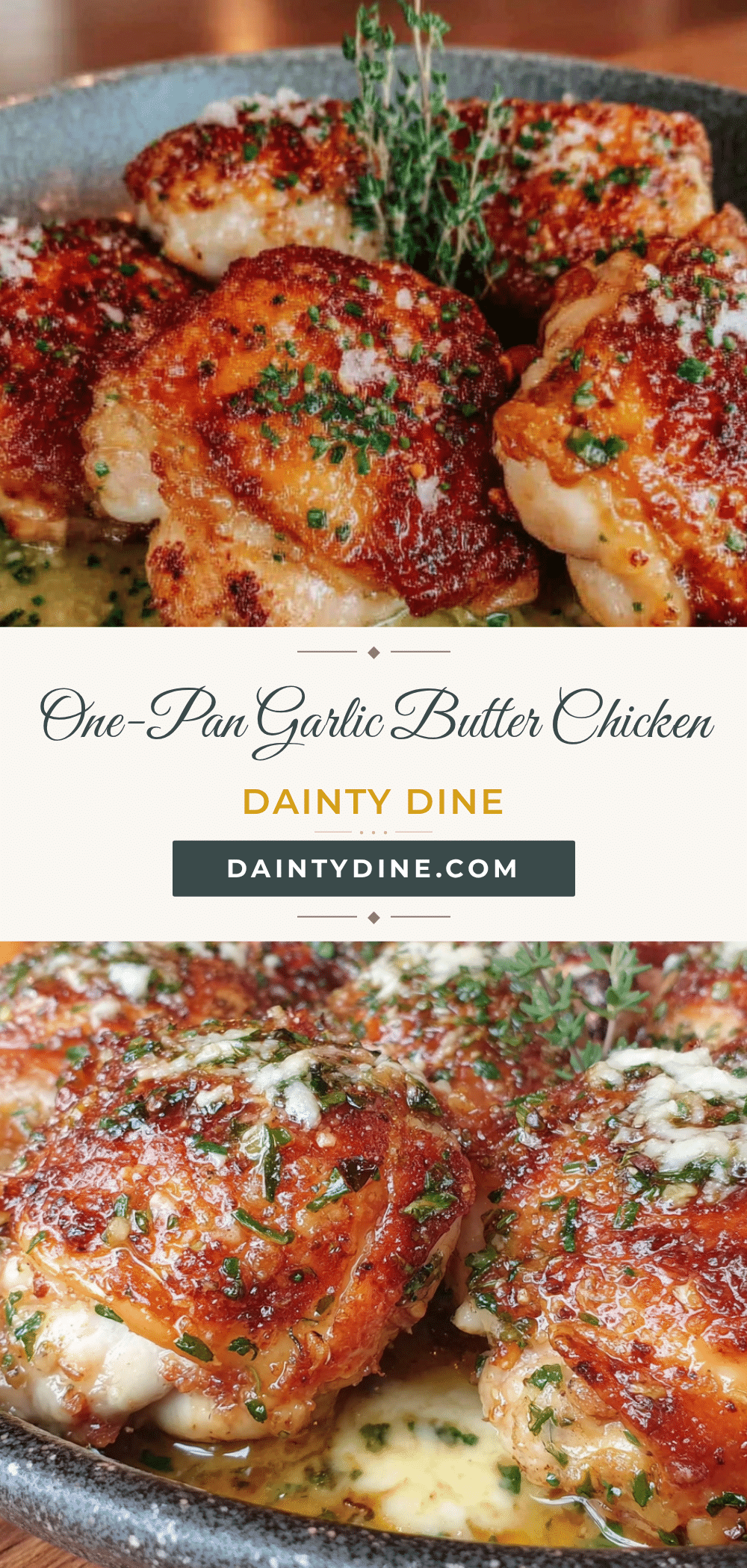 quick one pan garlic butter chicken thighs recipe