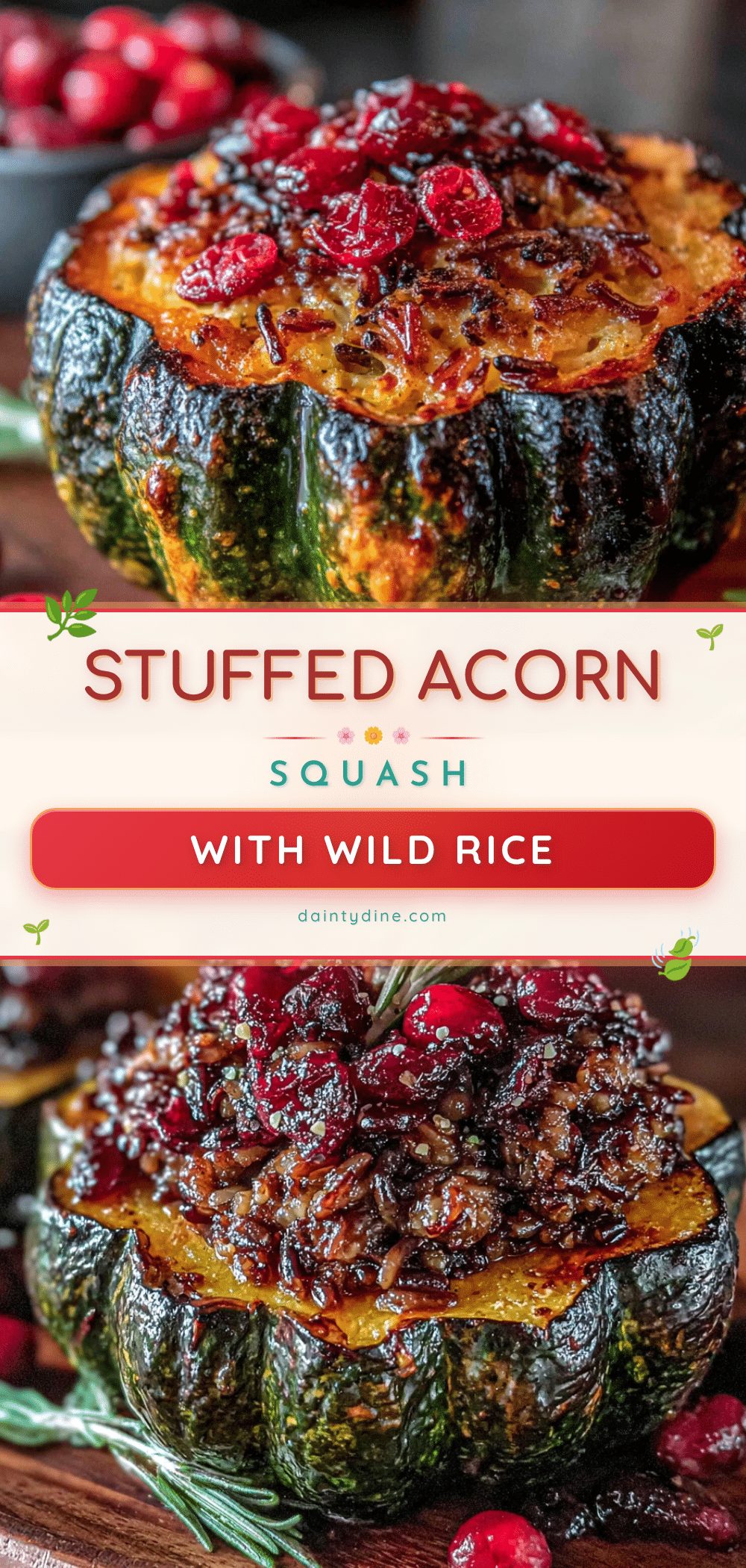 quick stuffed acorn squash with wild rice recipe