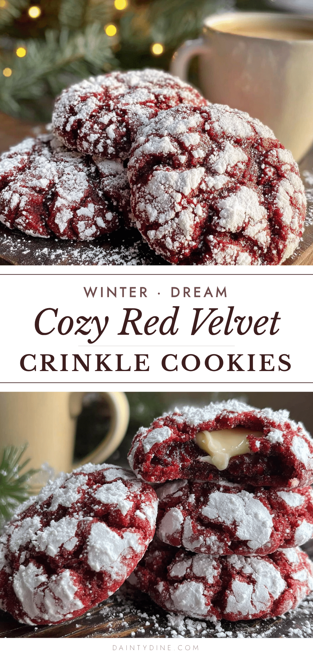 red velvet crinkle cookies recipe