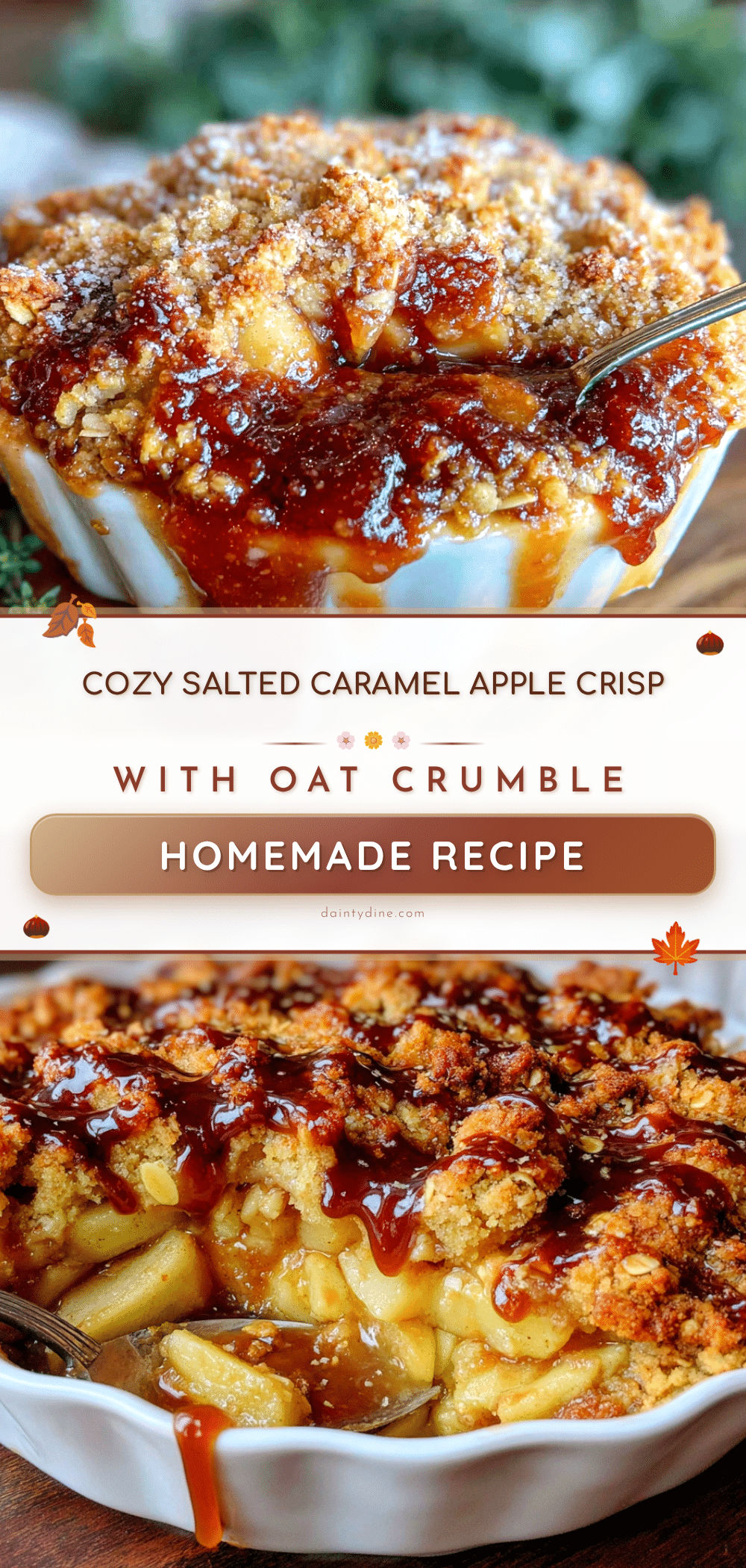 salted caramel apple crisp recipe
