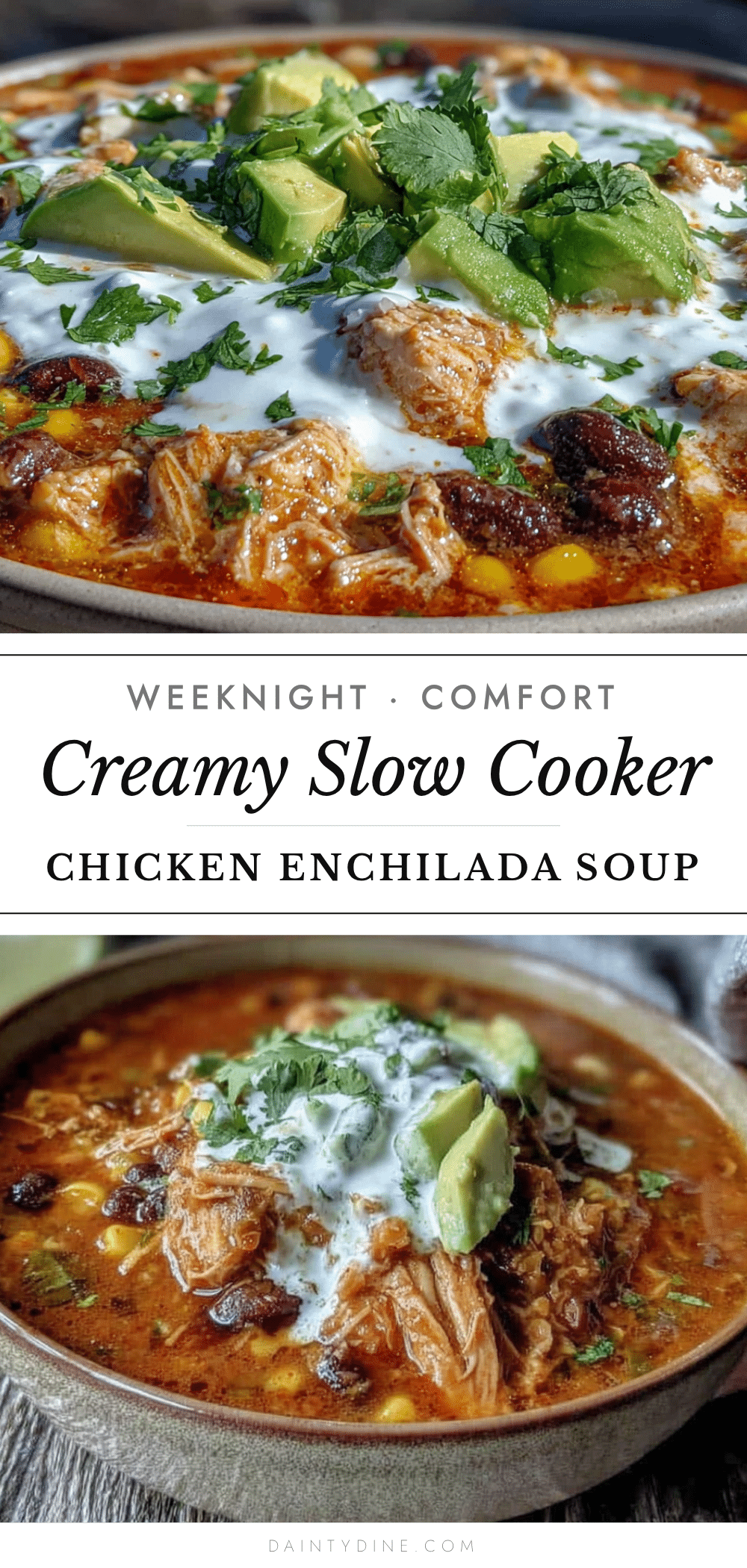 slow cooker chicken enchilada soup recipe