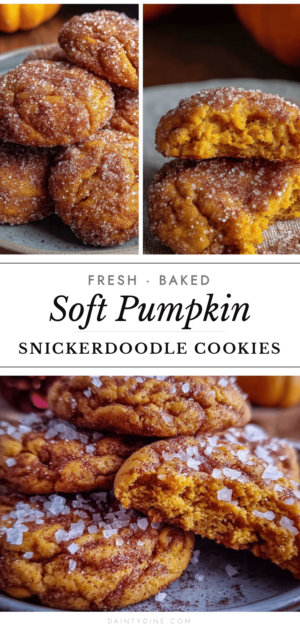 soft pumpkin snickerdoodle cookies recipe