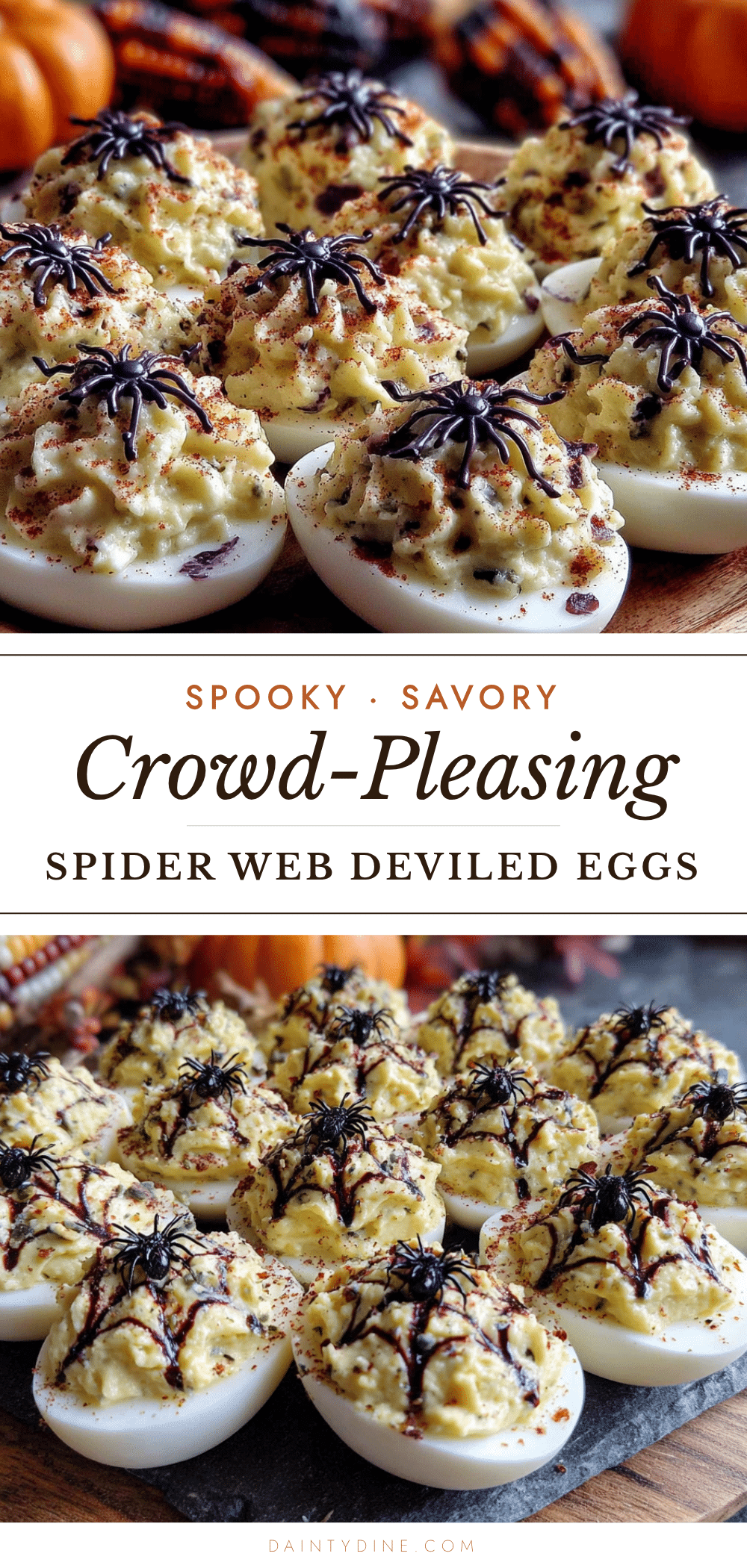 spider web deviled eggs recipe