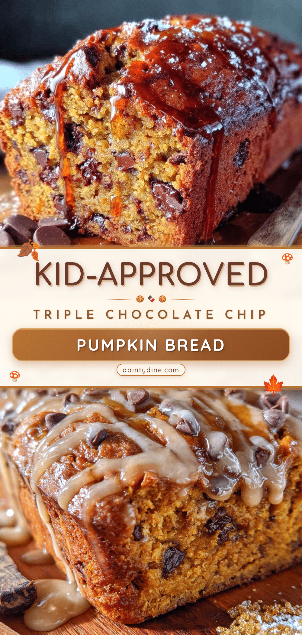triple chocolate chip pumpkin bread recipe