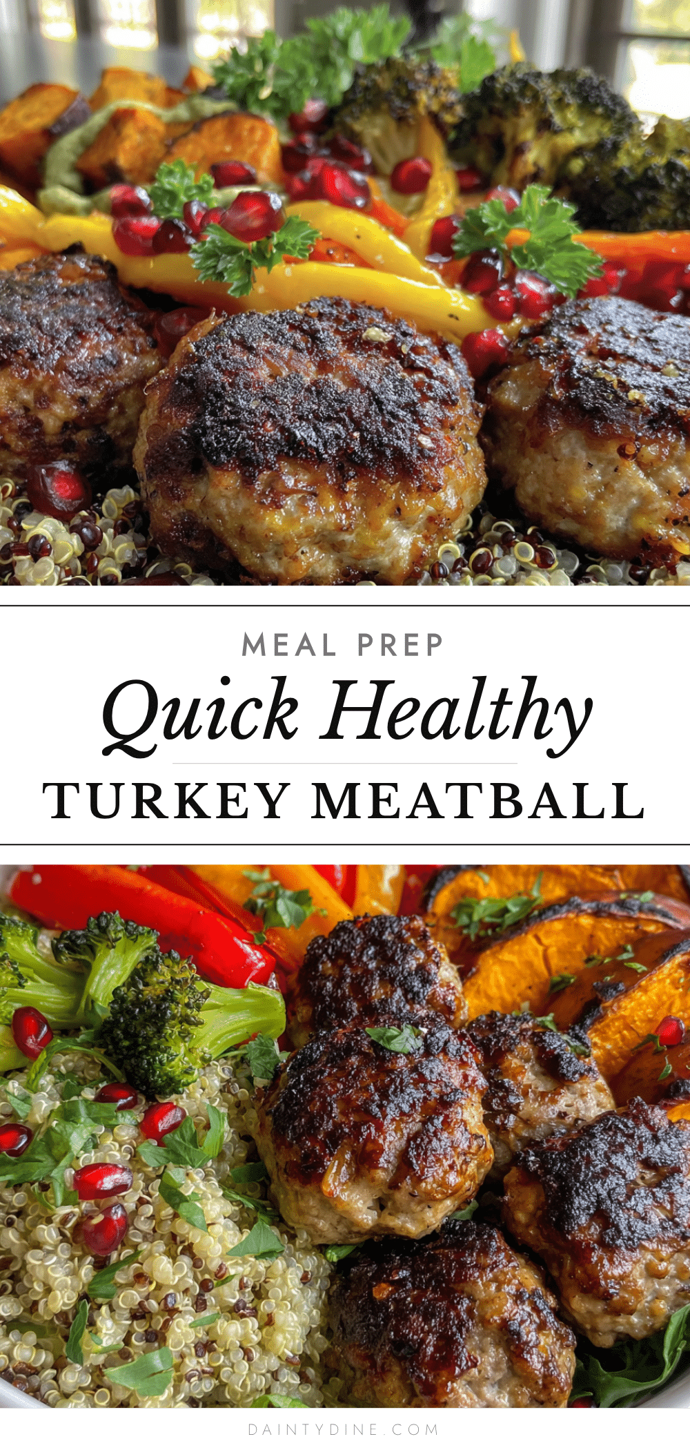turkey meatball meal prep bowls recipe