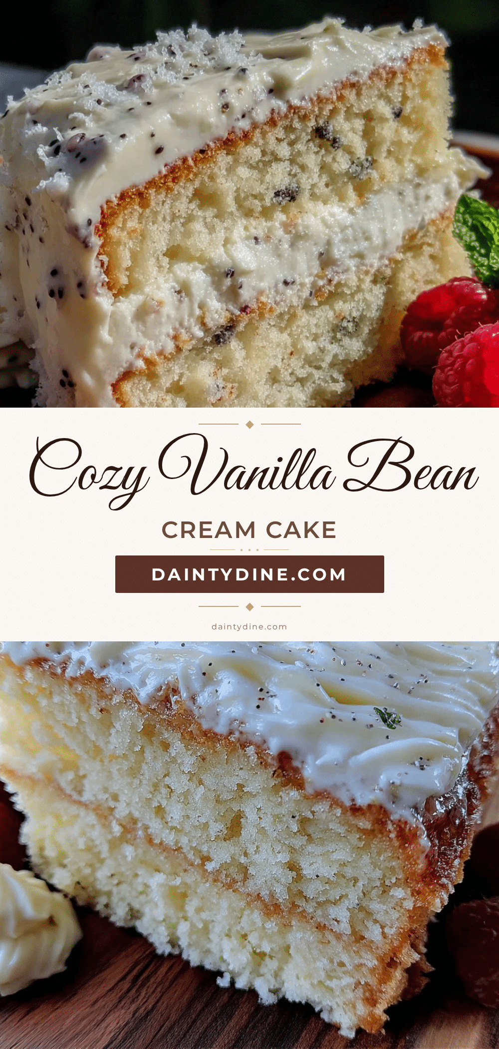 vanilla bean cream cake recipe