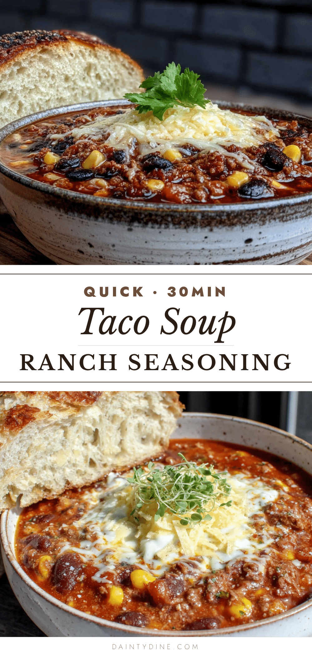 30-minute taco soup recipe