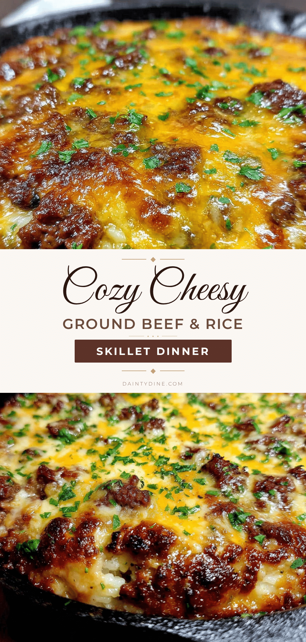 cheesy ground beef and rice skillet recipe