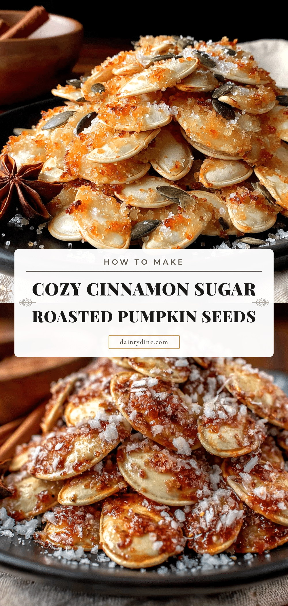 cinnamon sugar roasted pumpkin seeds recipe