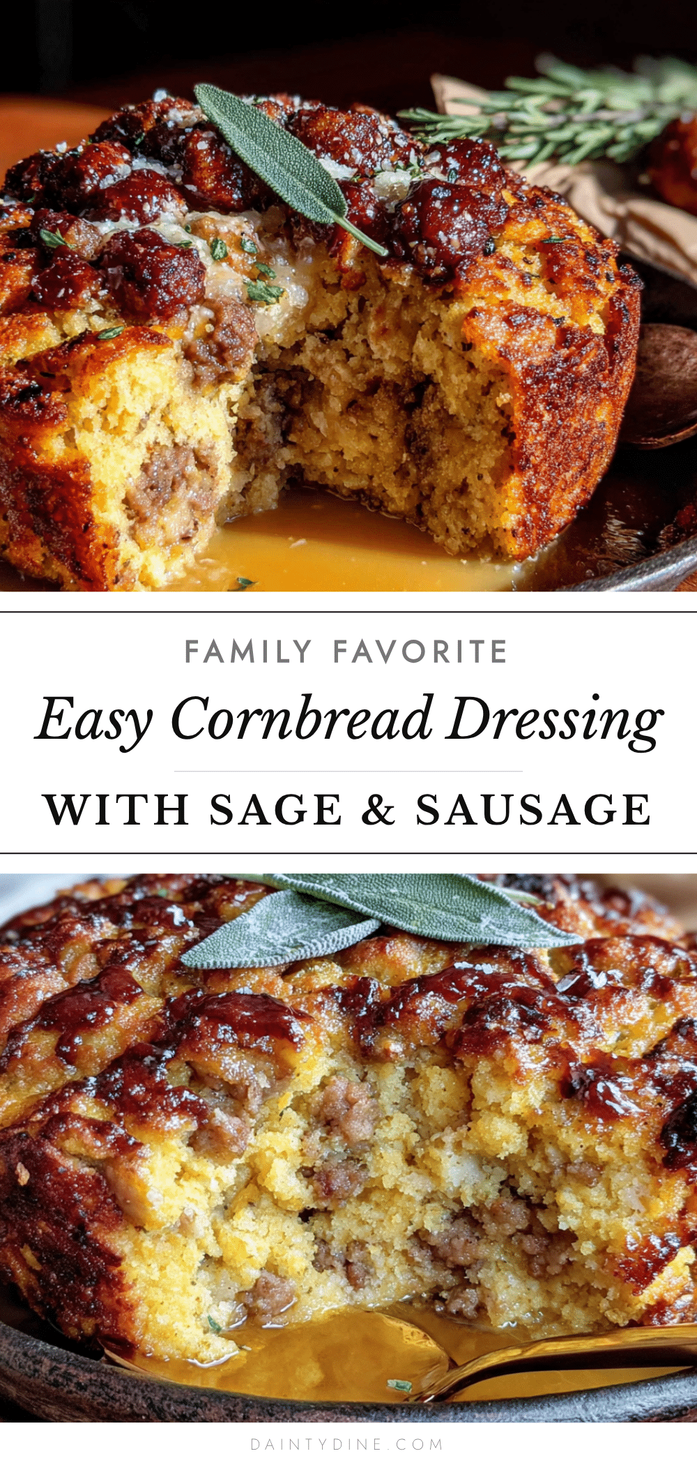 cornbread dressing with sage and sausage recipe