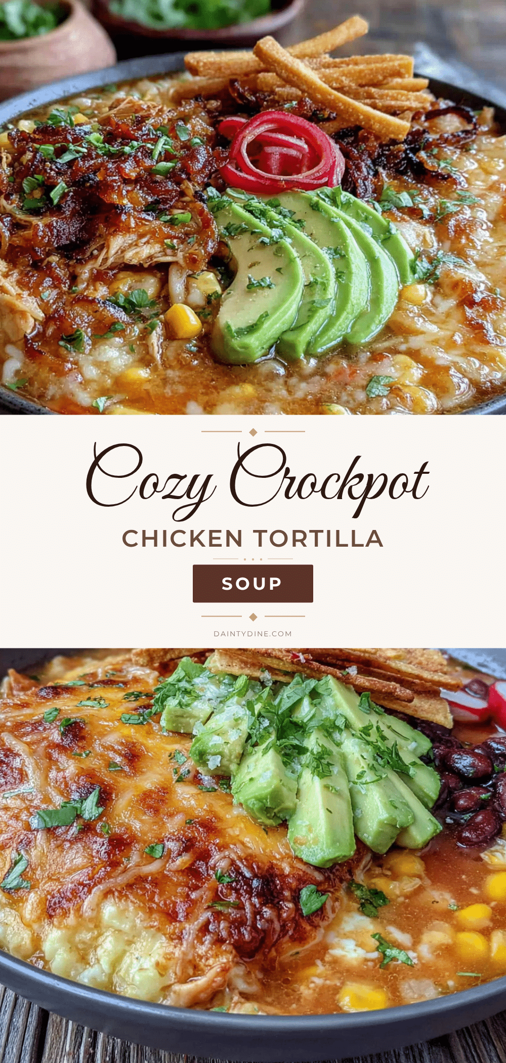 cozy crockpot chicken tortilla soup recipe